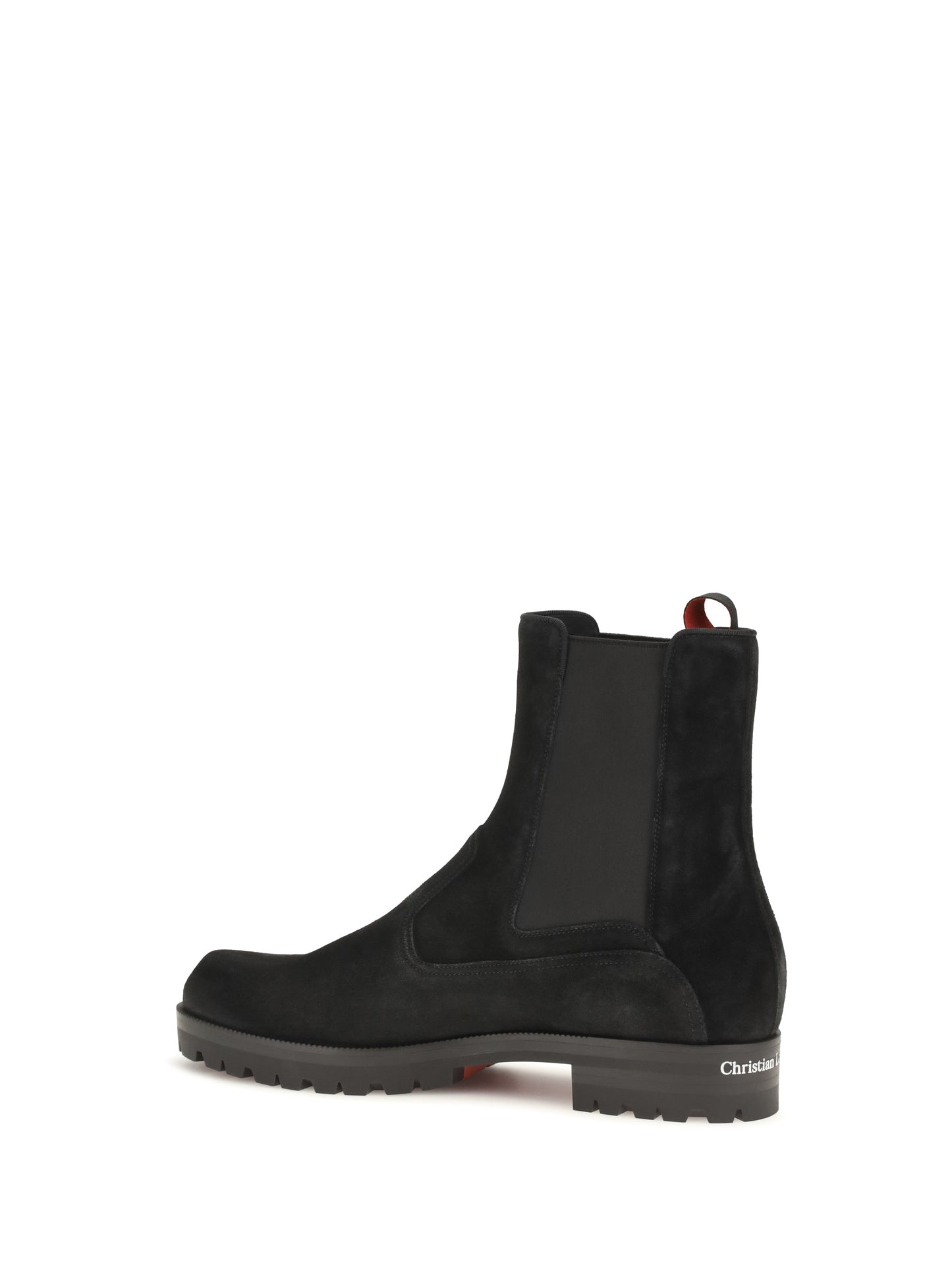 Christian Louboutin Men Cavernos Suede Chelsea Boots CHRISTIAN LOUBOUTIN