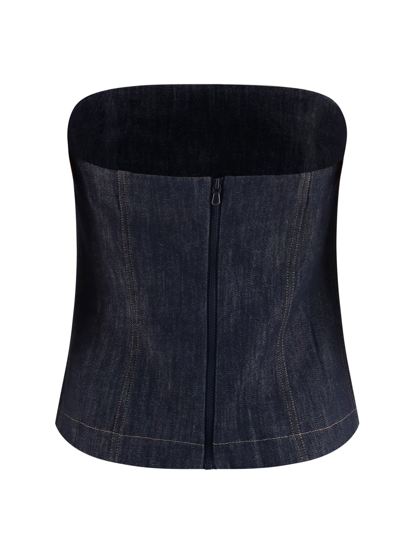 Brunello Cucinelli Women Denim Effect Twill Bandeau Top BRUNELLO CUCINELLI