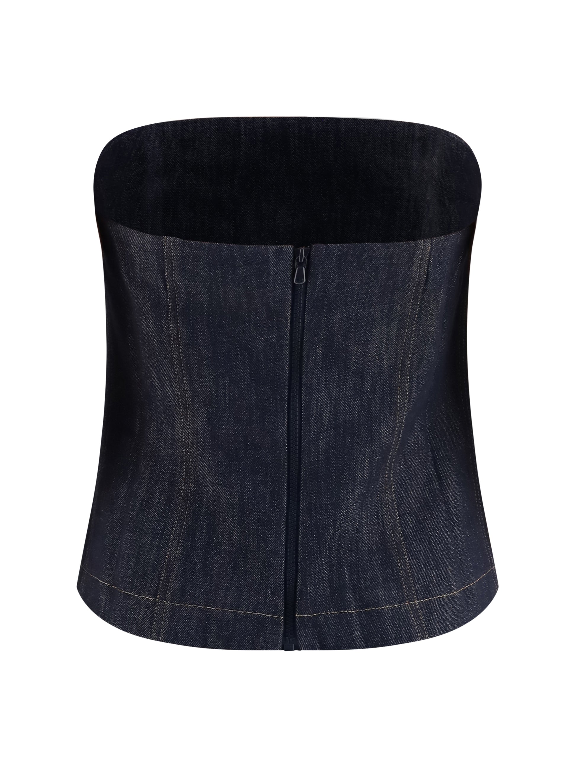 Brunello Cucinelli Women Denim Effect Twill Bandeau Top BRUNELLO CUCINELLI