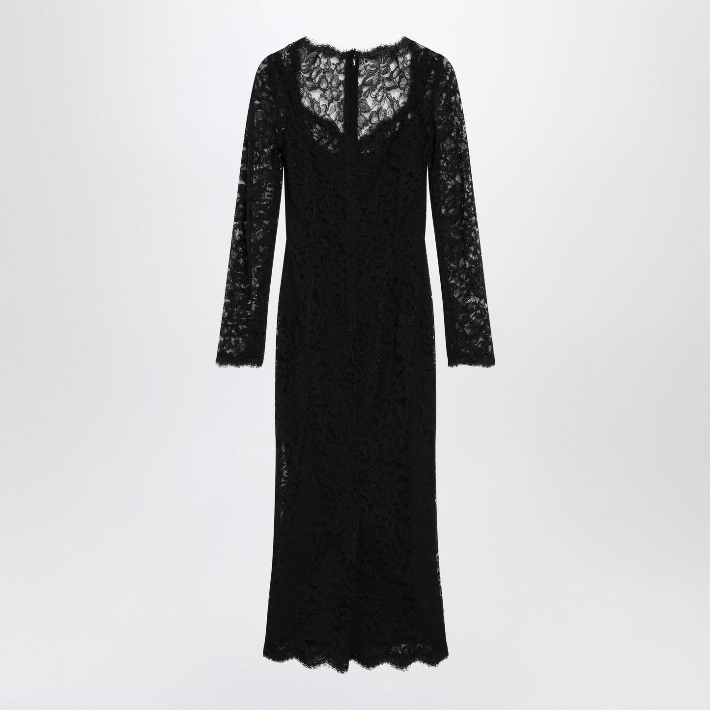 Dolce&Gabbana Black Floral Lace Midi Dress Women DOLCE & GABBANA