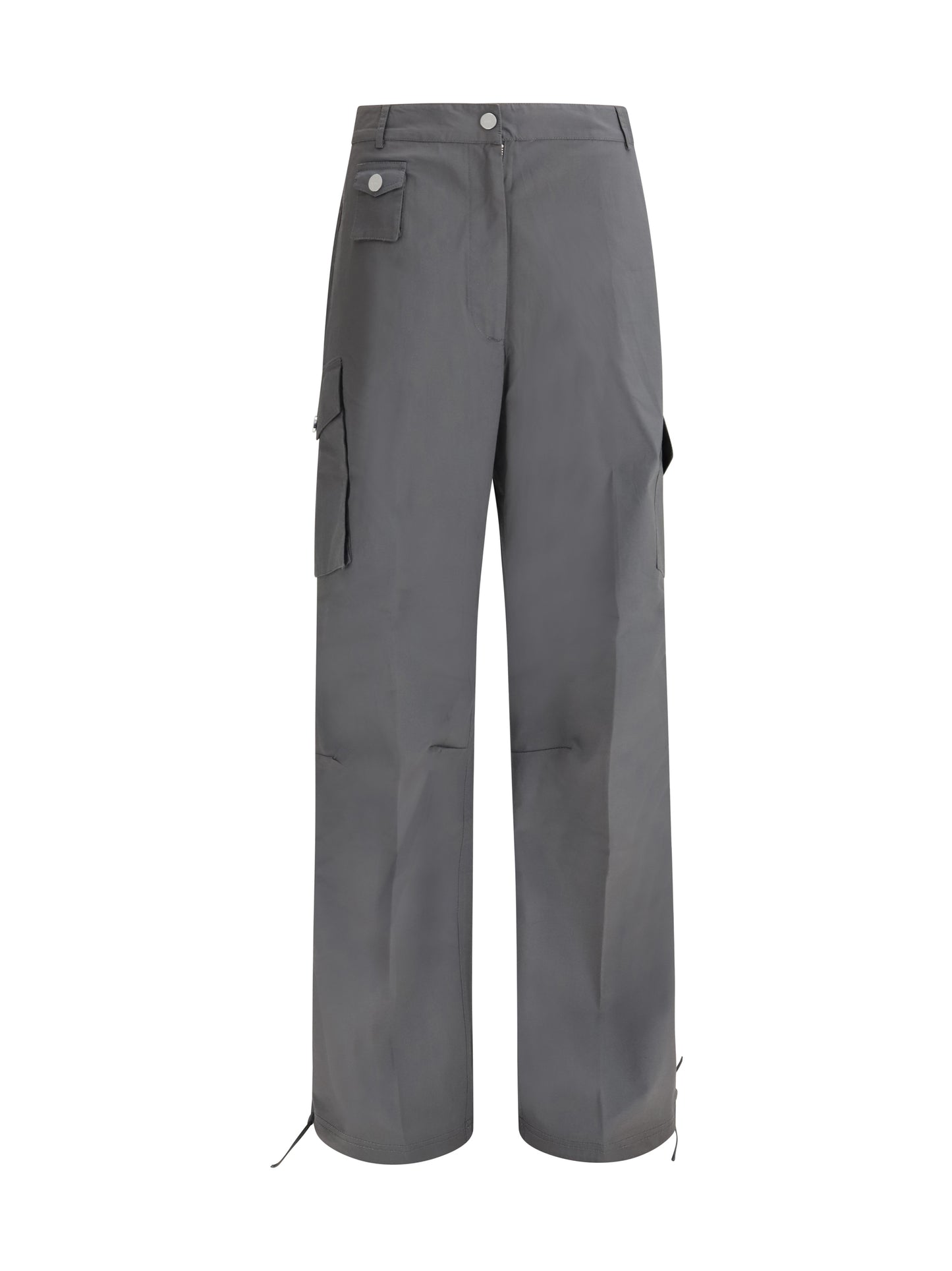 Ganni Women Stretch Cotton Cargo Pants GANNI