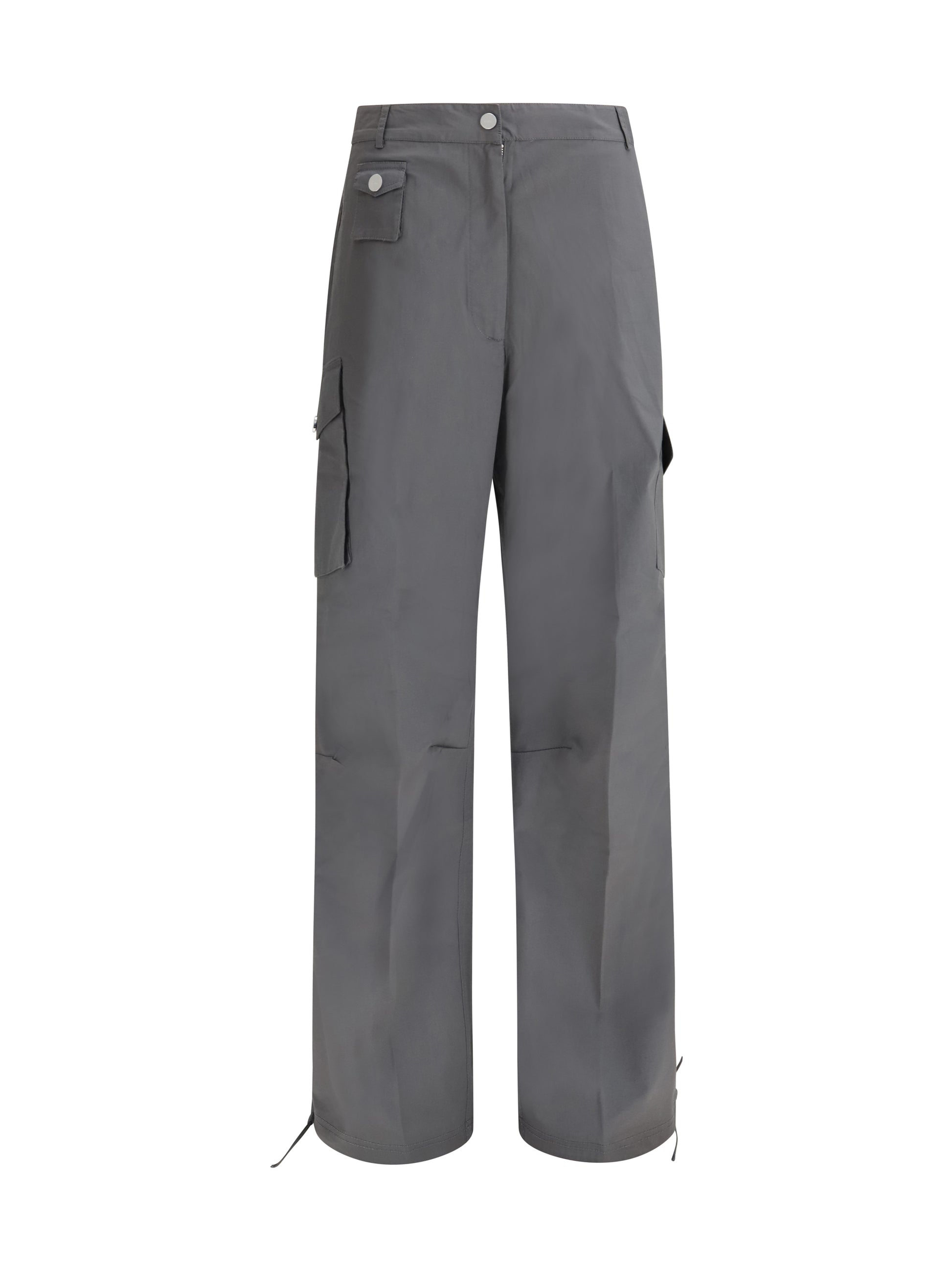 Ganni Women Stretch Cotton Cargo Pants GANNI