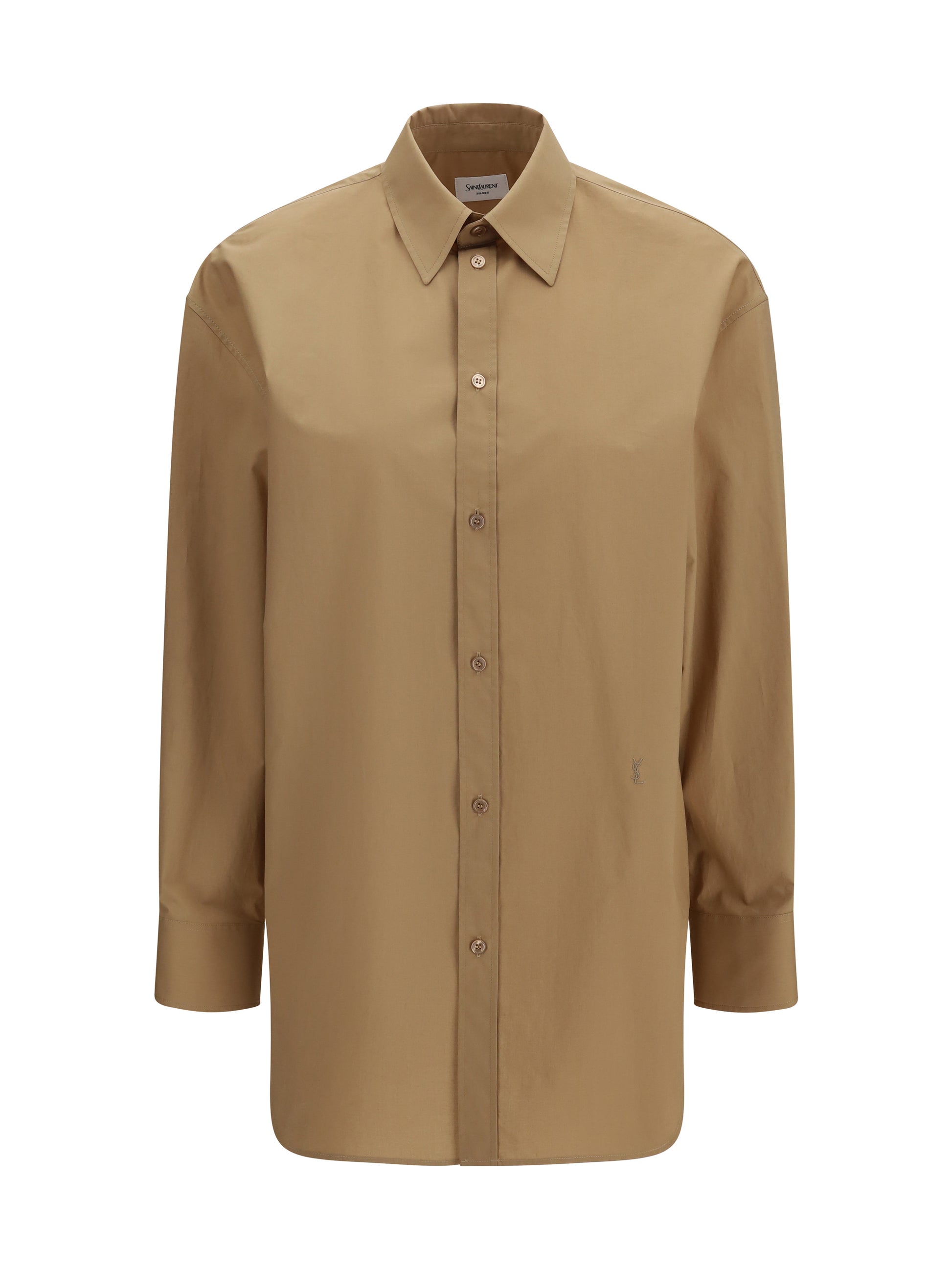 Saint Laurent Women Cassandre Shirt With Long Sleeves SAINT LAURENT