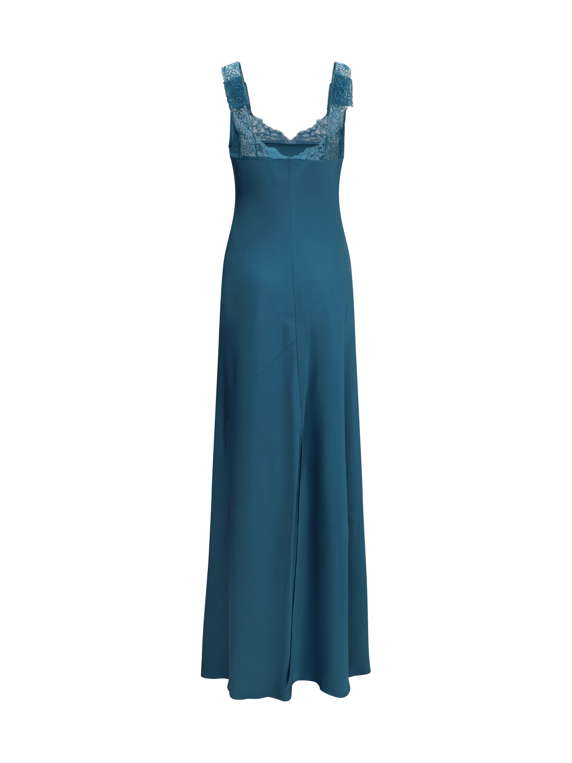 Forte_Forte Women Satin Maxi Dress With Lace Trims FORTE FORTE