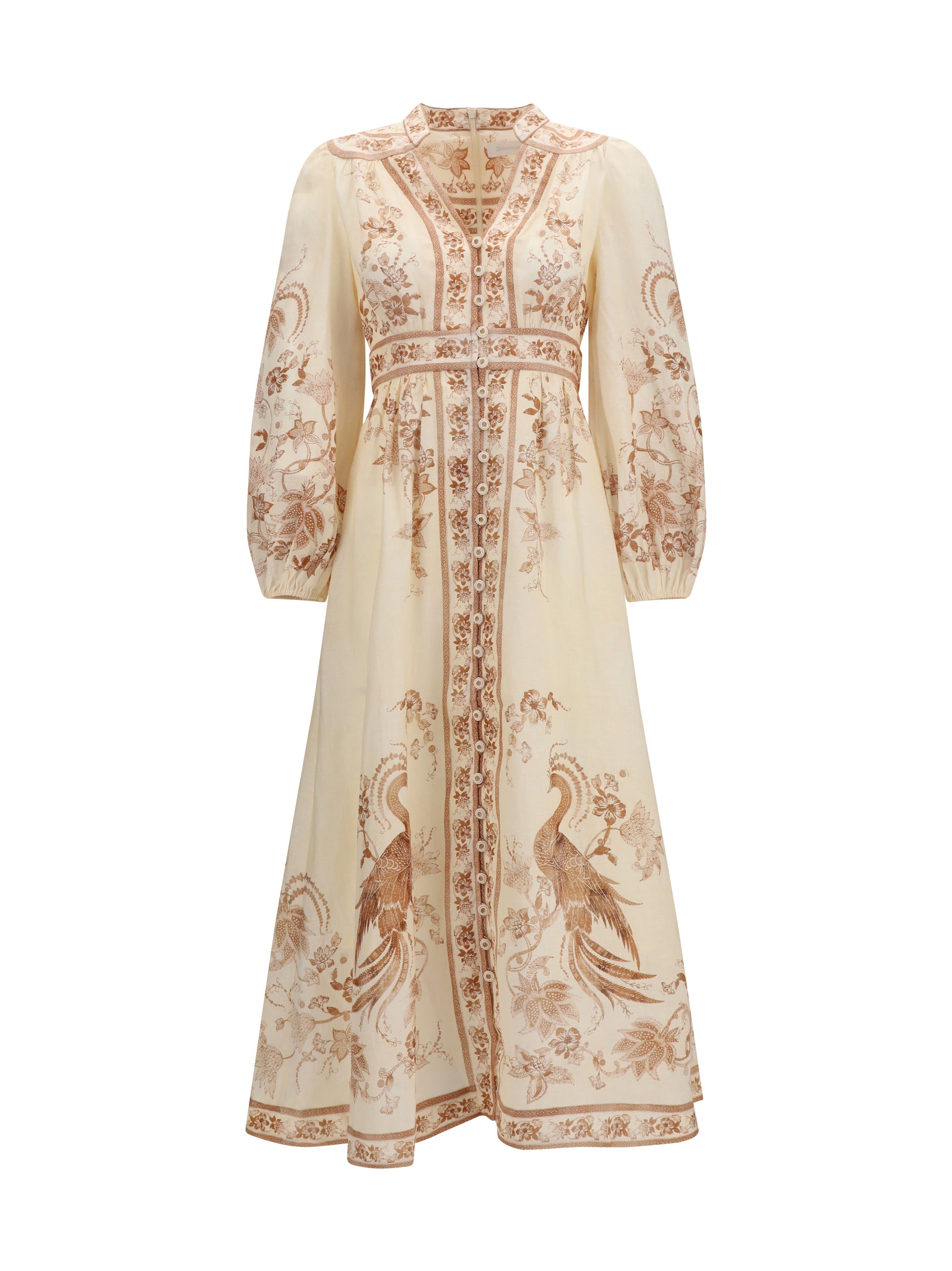 Zimmermann Women Indra Plunge Floral Dress ZIMMERMANN