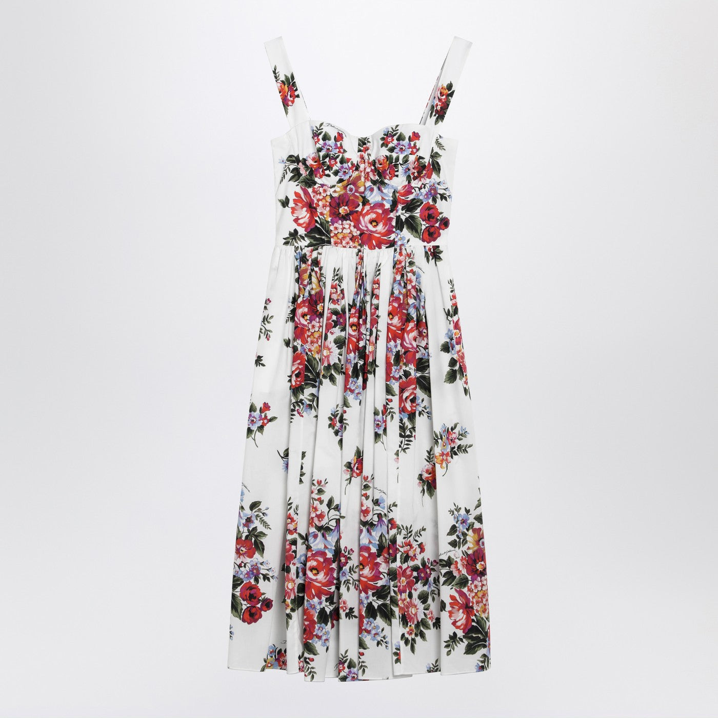 Dolce&Gabbana White Dress With Floral Print Women DOLCE & GABBANA