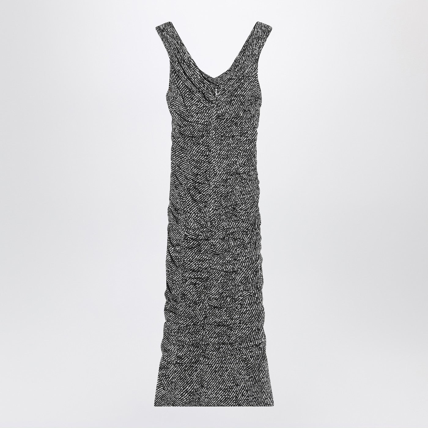 Dolce&Gabbana Diagonal Print Dress In Silk Blend Women DOLCE & GABBANA