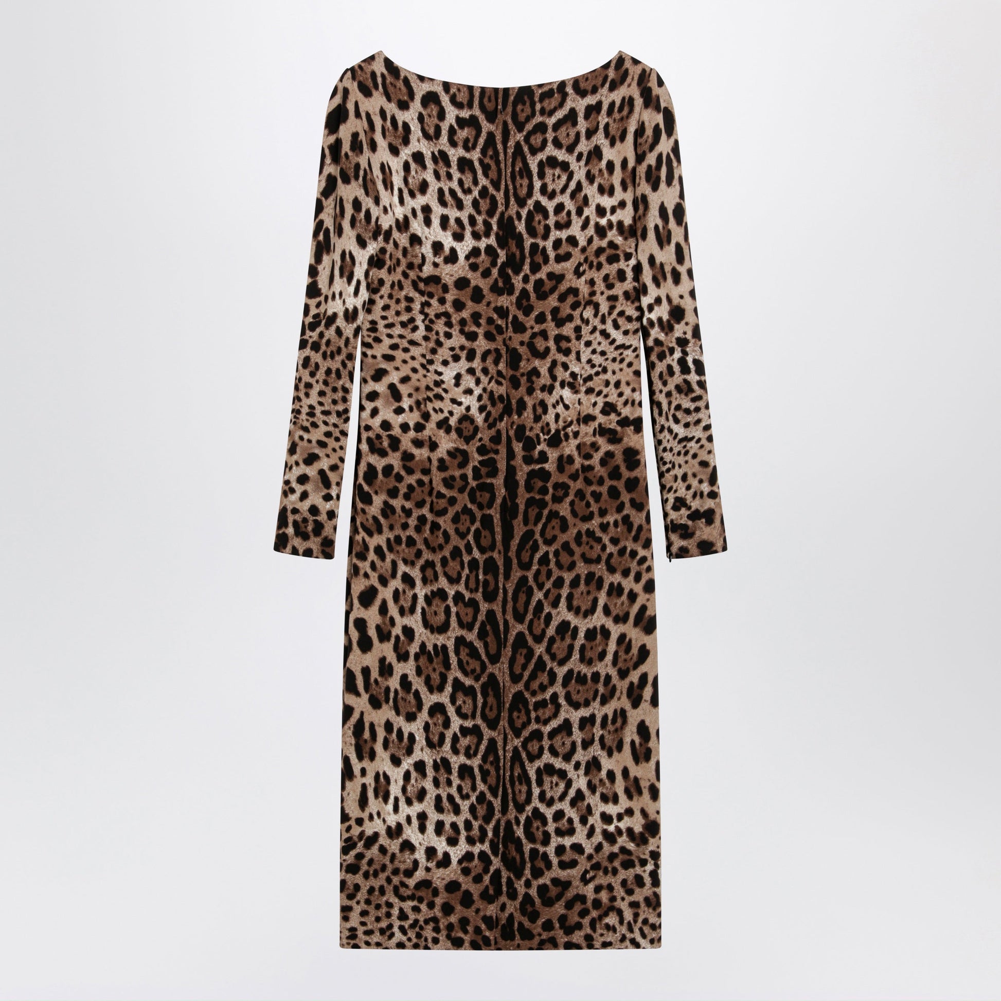 Dolce&Gabbana Leopard-Print Long-Sleeve Dress In Viscose Women DOLCE & GABBANA
