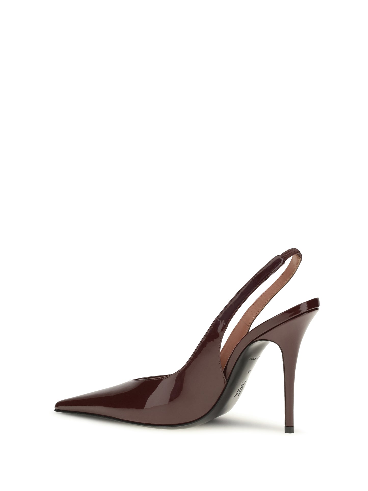 Amina Muaddi Women Anok Patent Leather Slingback Pumps AMINA MUADDI