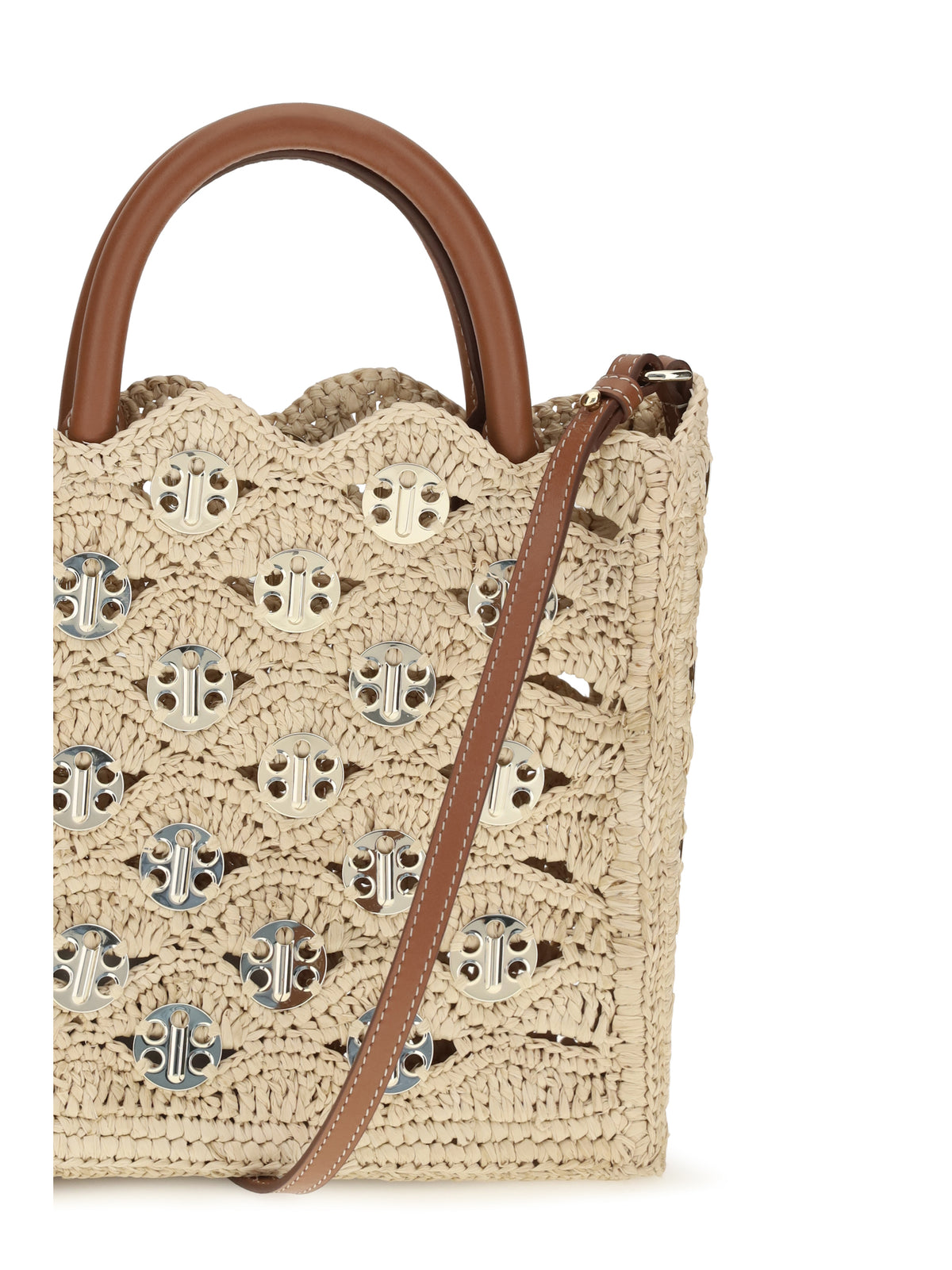 Rabanne Women 1969 Disc Raffia Top-Handle Bag PACO RABANNE