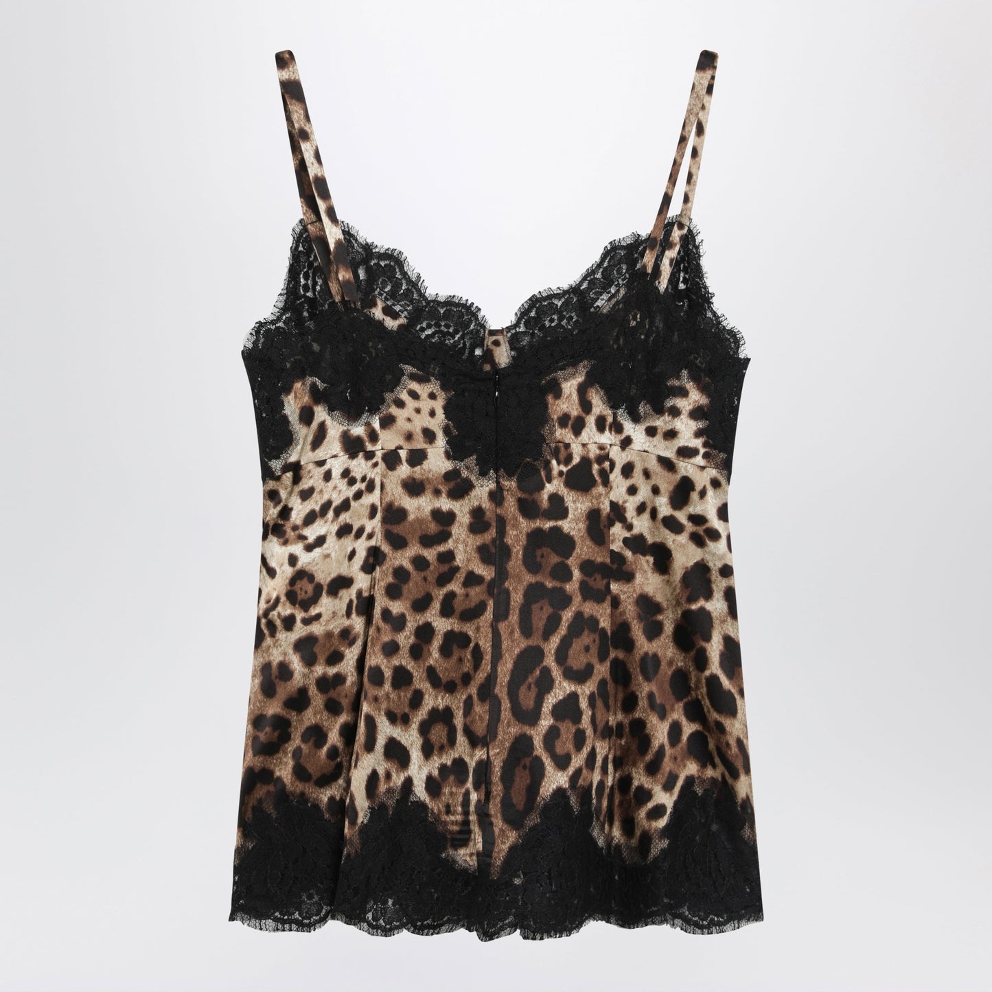 Dolce&Gabbana Leopard-Print Satin Camisole With Lace Trim Women DOLCE & GABBANA