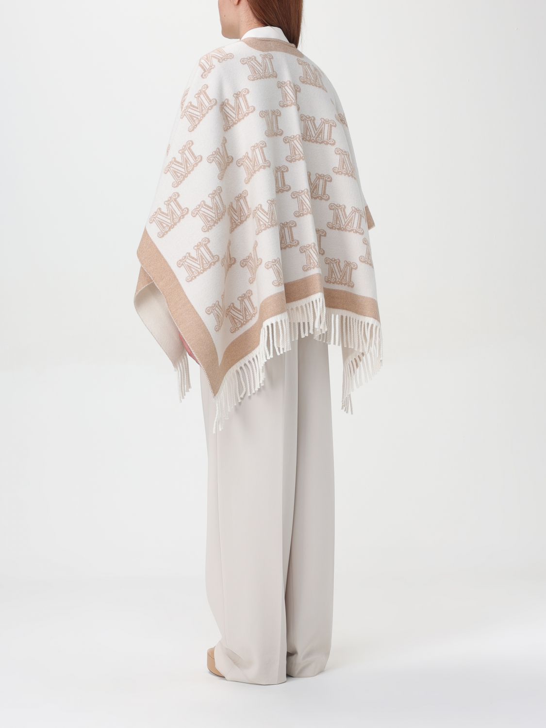 Max Mara Studio Cape Woman Cream MAX MARA STUDIO