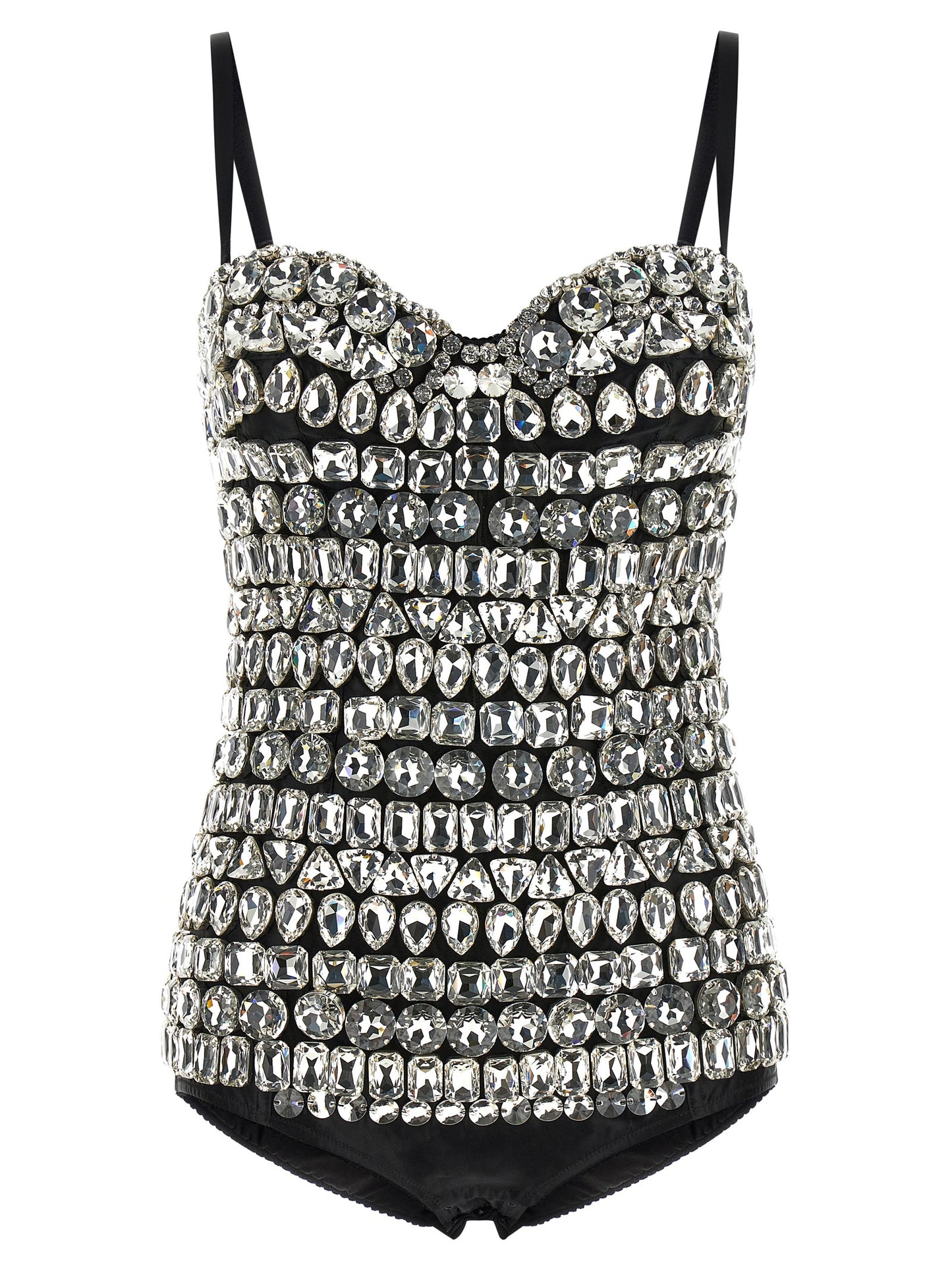 Dolce & Gabbana Women Crystal Bodysuit DOLCE & GABBANA