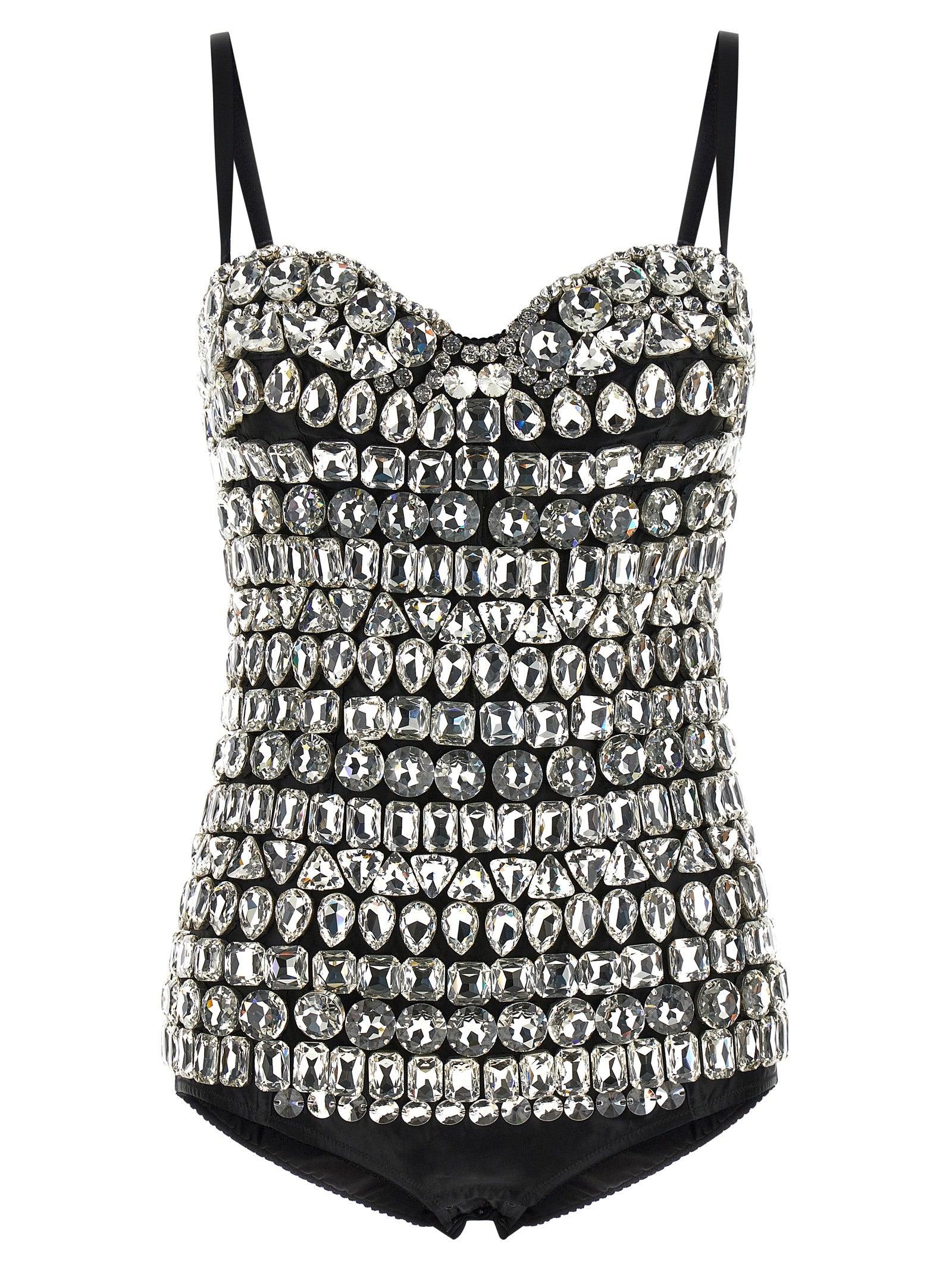 Dolce & Gabbana Women Crystal Bodysuit DOLCE & GABBANA