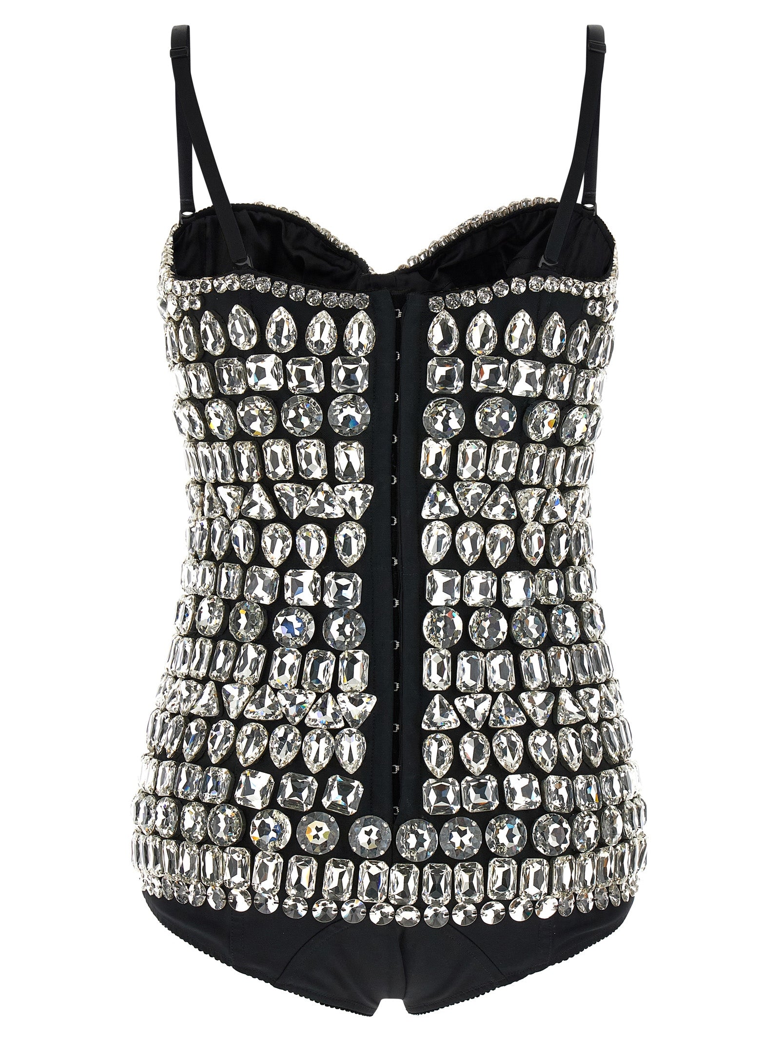 Dolce & Gabbana Women Crystal Bodysuit DOLCE & GABBANA