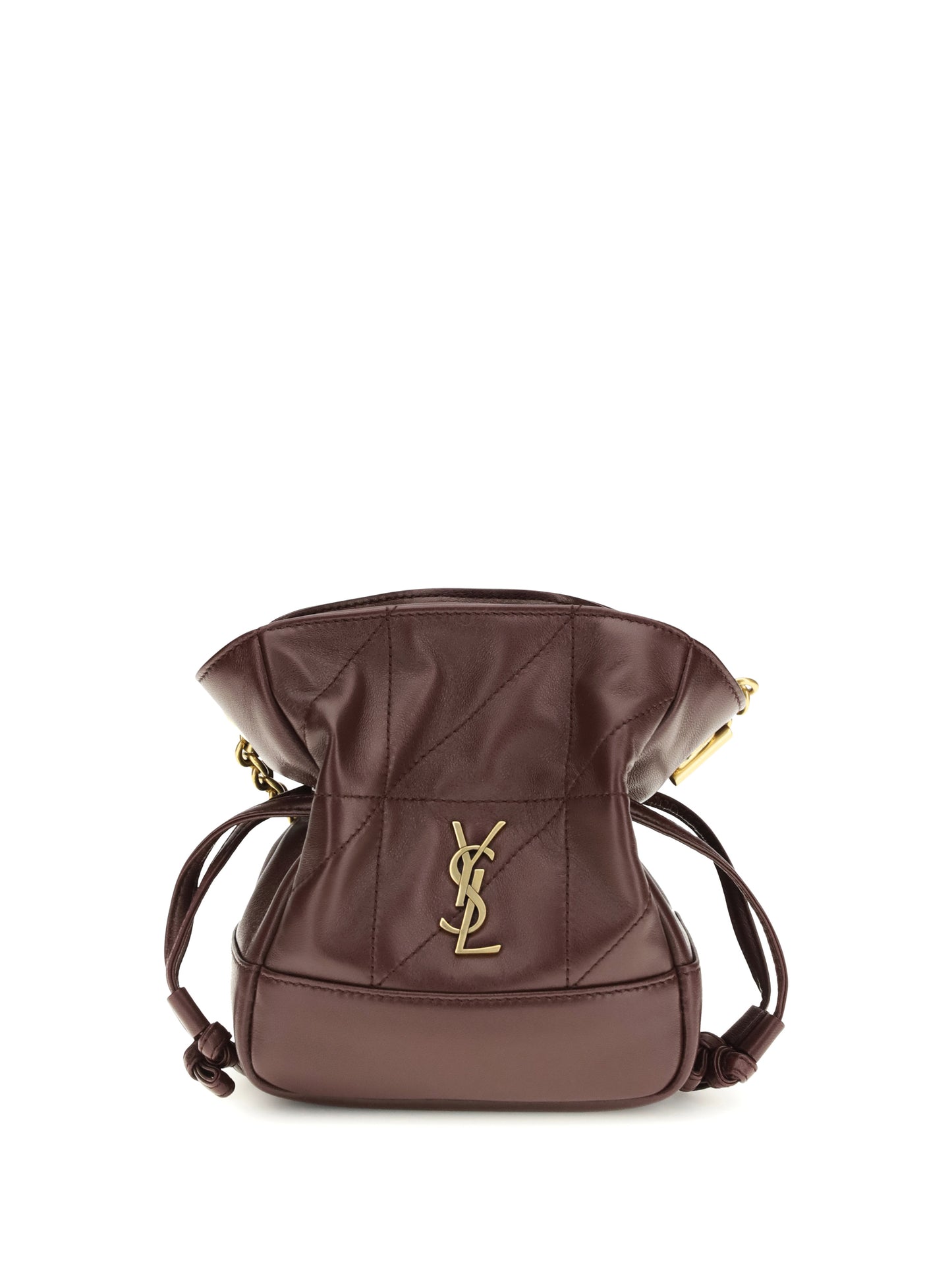 Saint Laurent Women Jamie Mini Leather Clutch Bag SAINT LAURENT