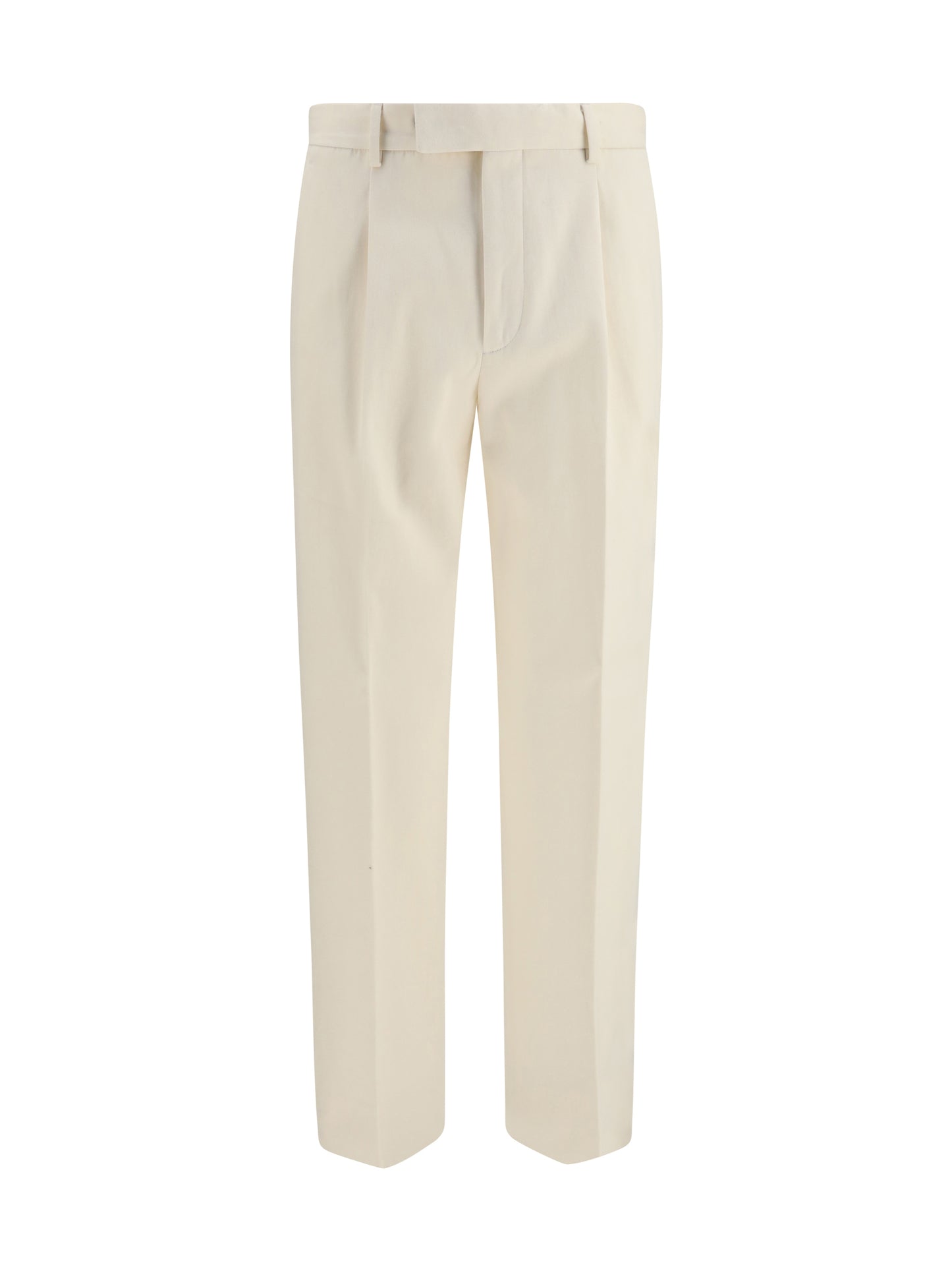 Zegna Men Cotton And Cashmere Tailored Pants ZEGNA