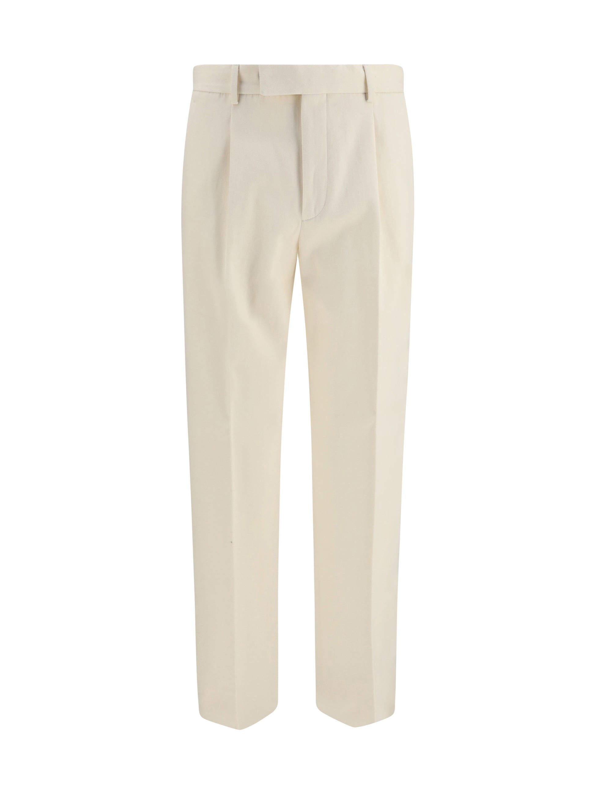 Zegna Men Cotton And Cashmere Tailored Pants ZEGNA