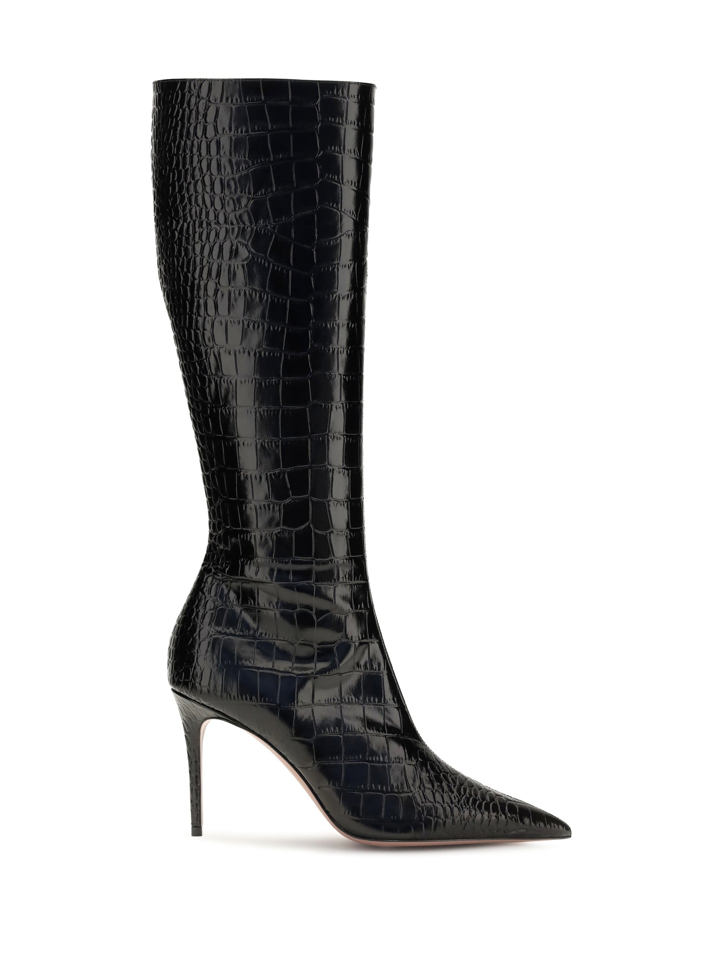 Paris Texas Women Vera Crocodile-Effect Leather Knee-High Boots PARIS TEXAS