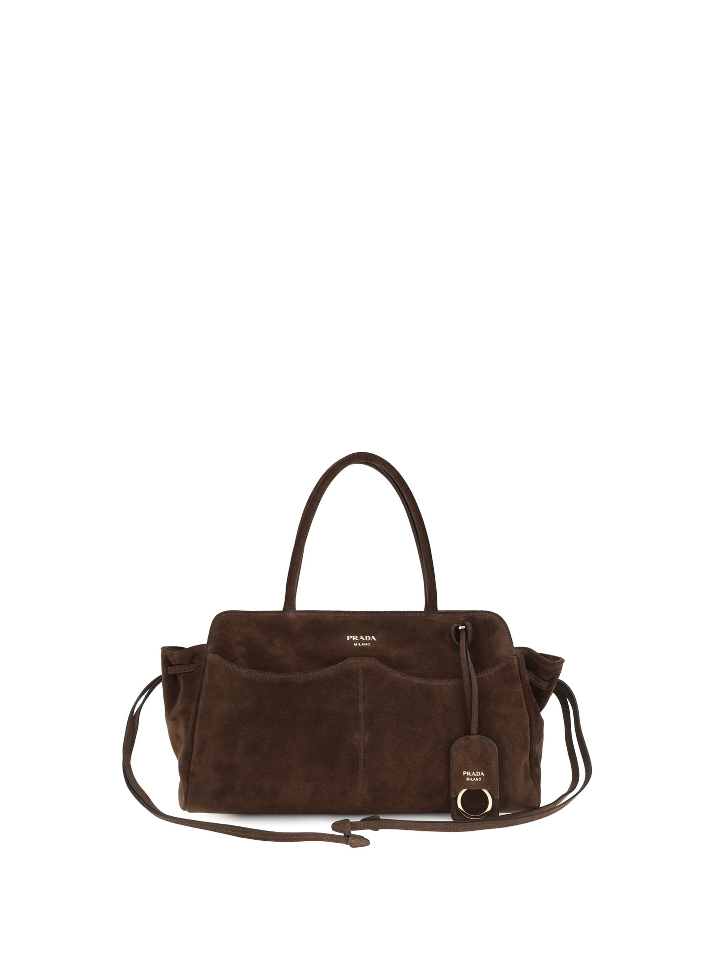 Prada Women Carry Large Suede Handbag PRADA