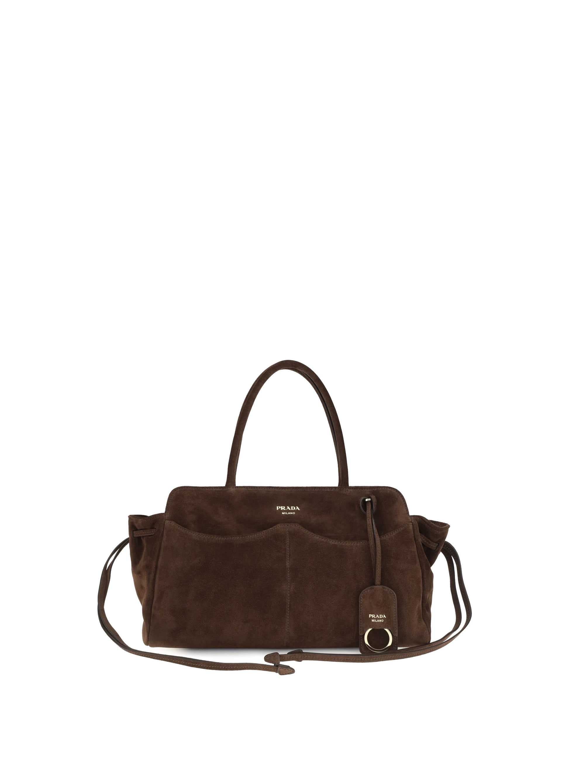 Prada Women Carry Large Suede Handbag PRADA