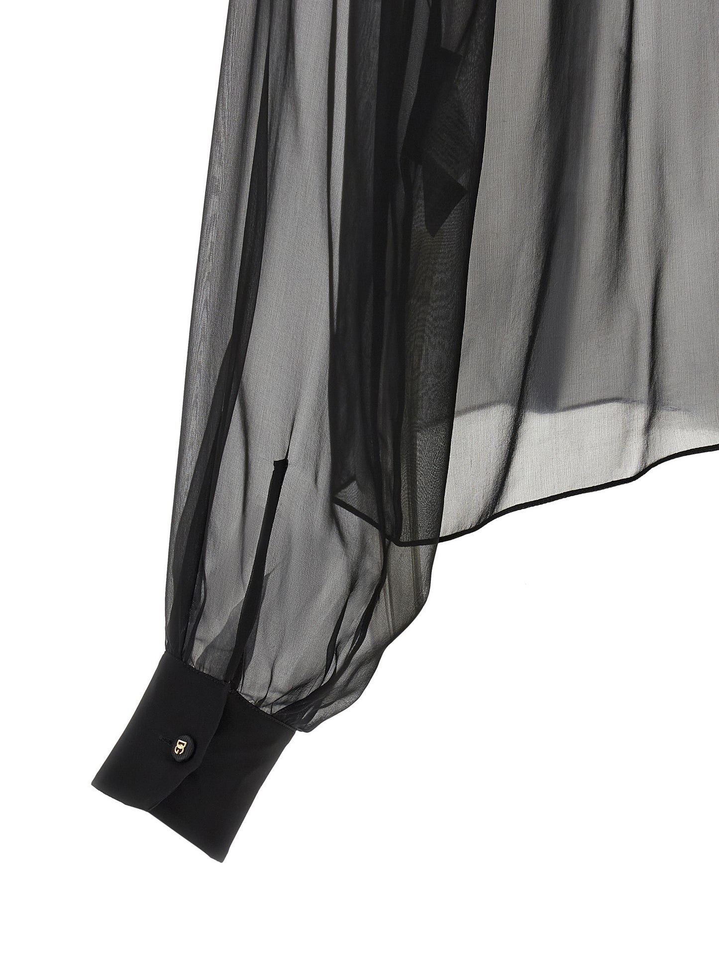 Dolce & Gabbana Women Chiffon Blouse With Flower DOLCE & GABBANA