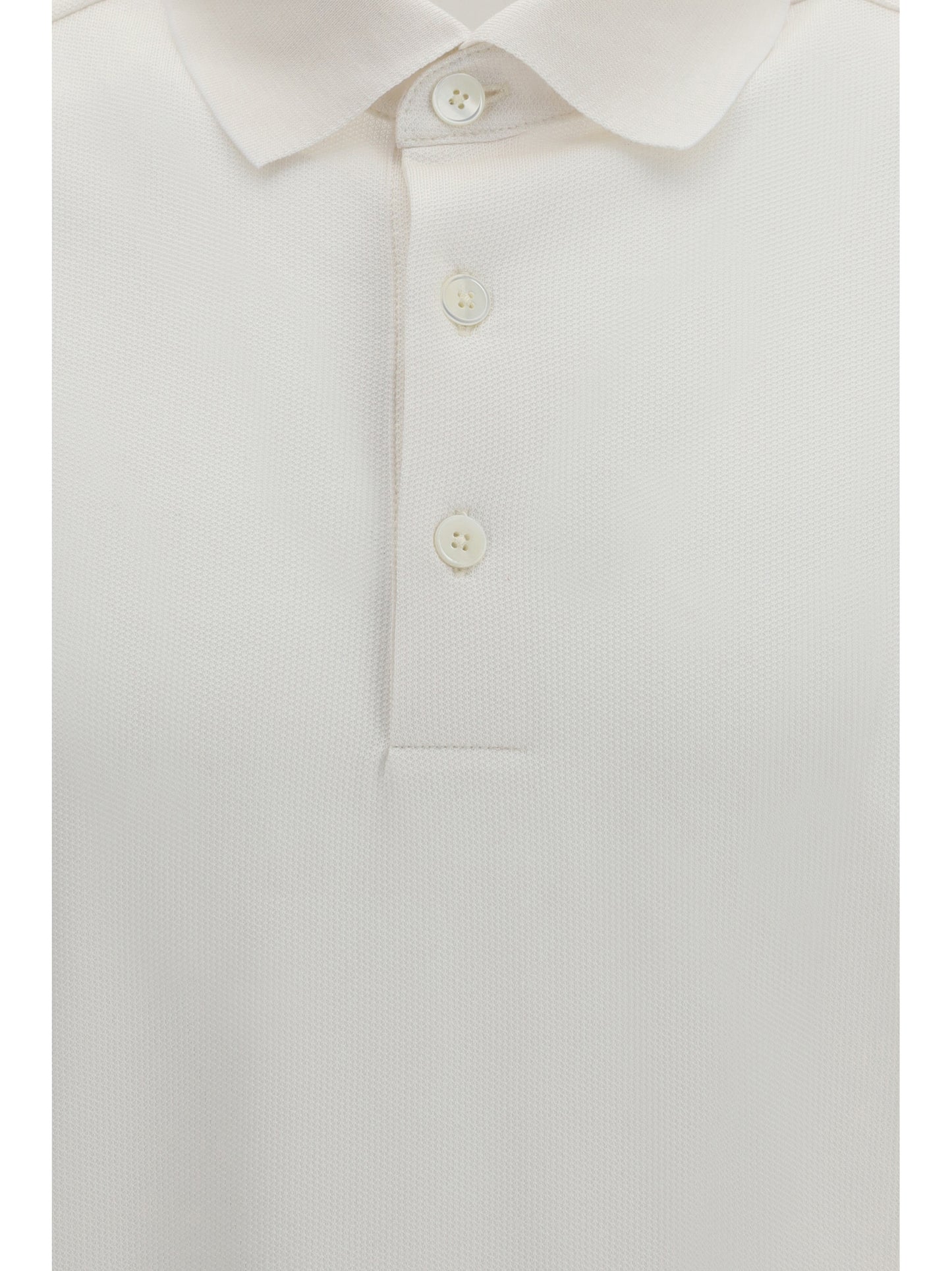 Zegna Men Cotton And Silk Piqué Polo ZEGNA