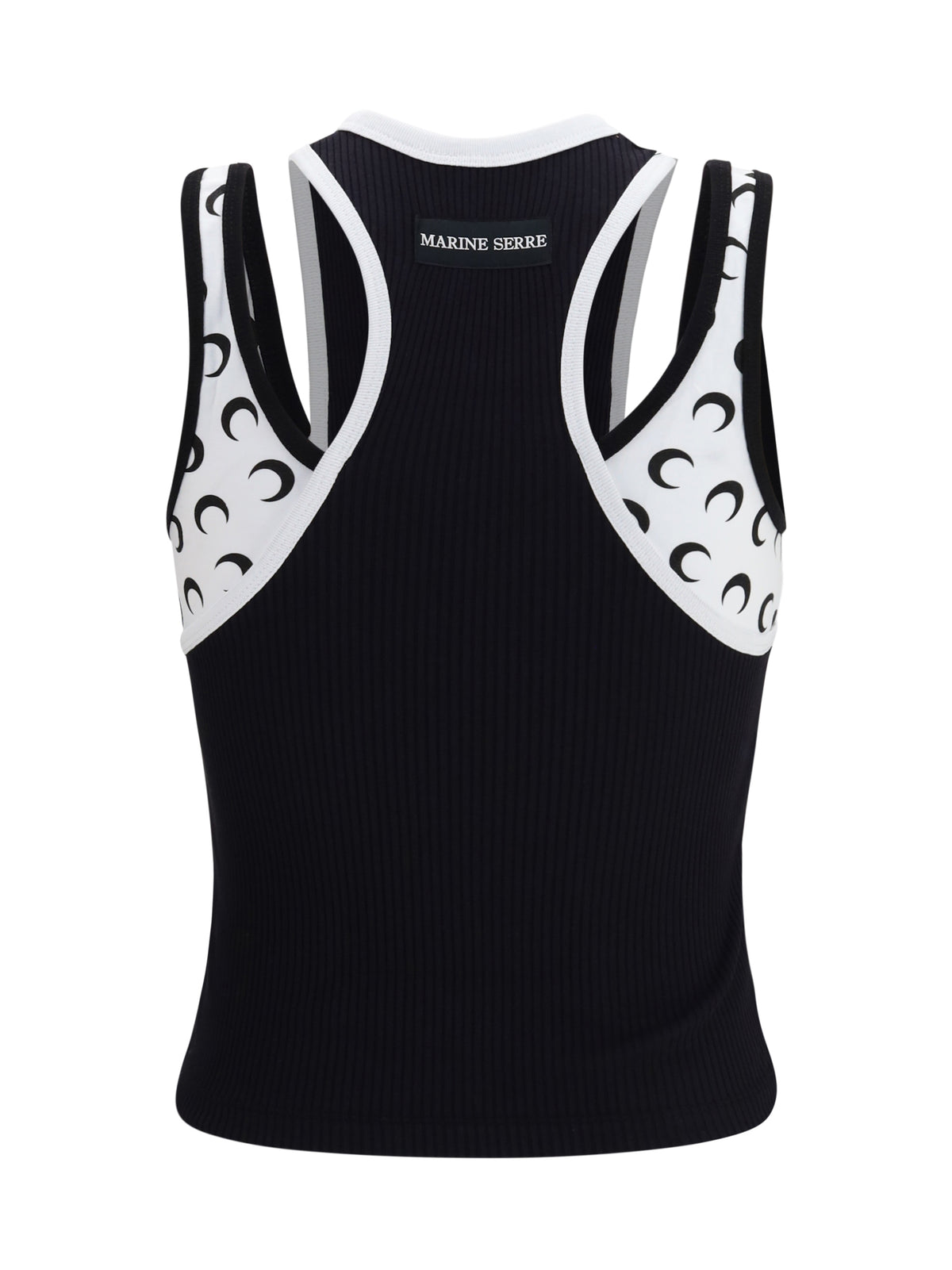 Marine Serre Women Layered Cotton Jersey Tank Top MARINE SERRE