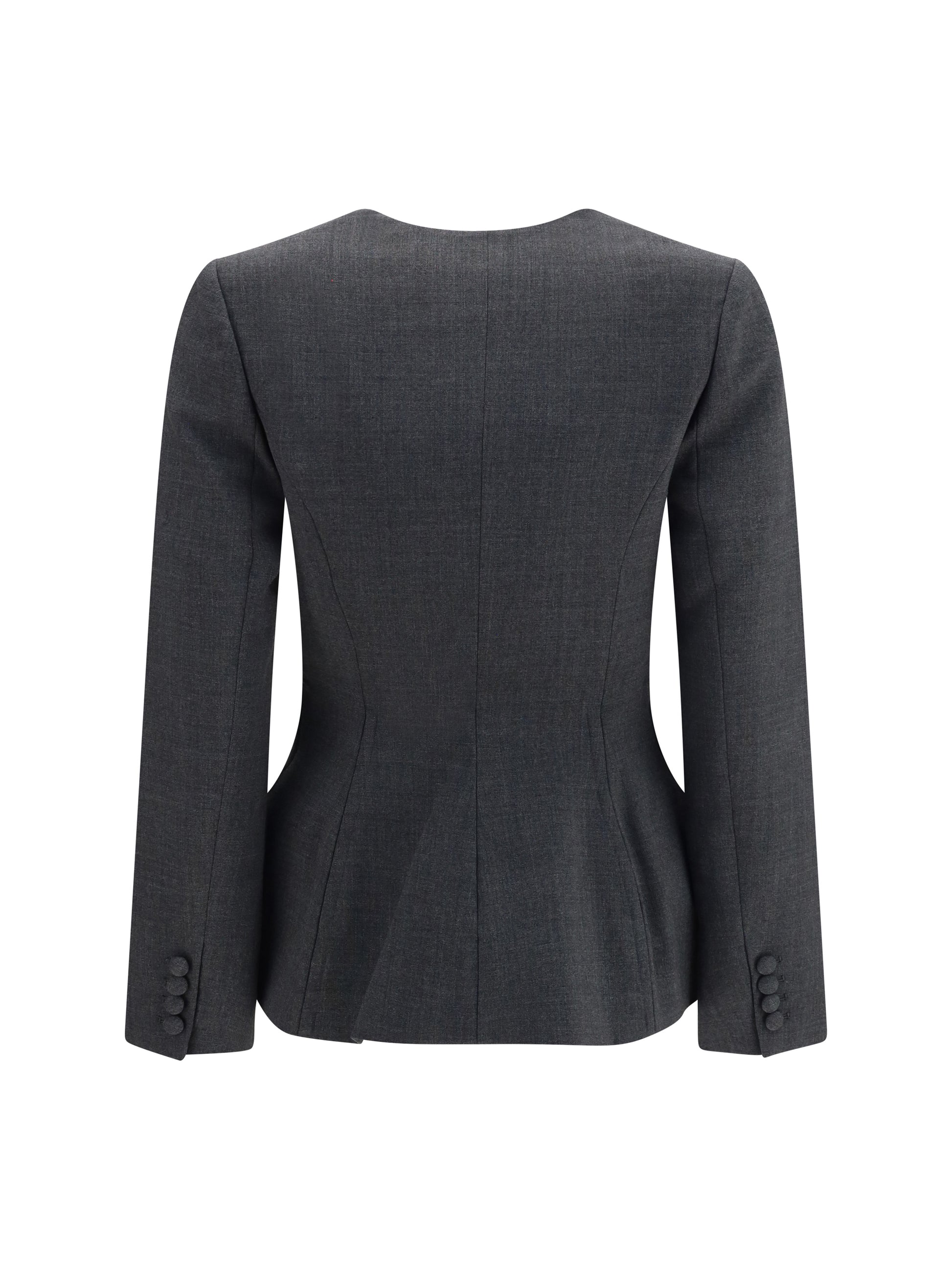 Self-Portrait Women Collarless Wool Jacket SELF-PORTRAIT