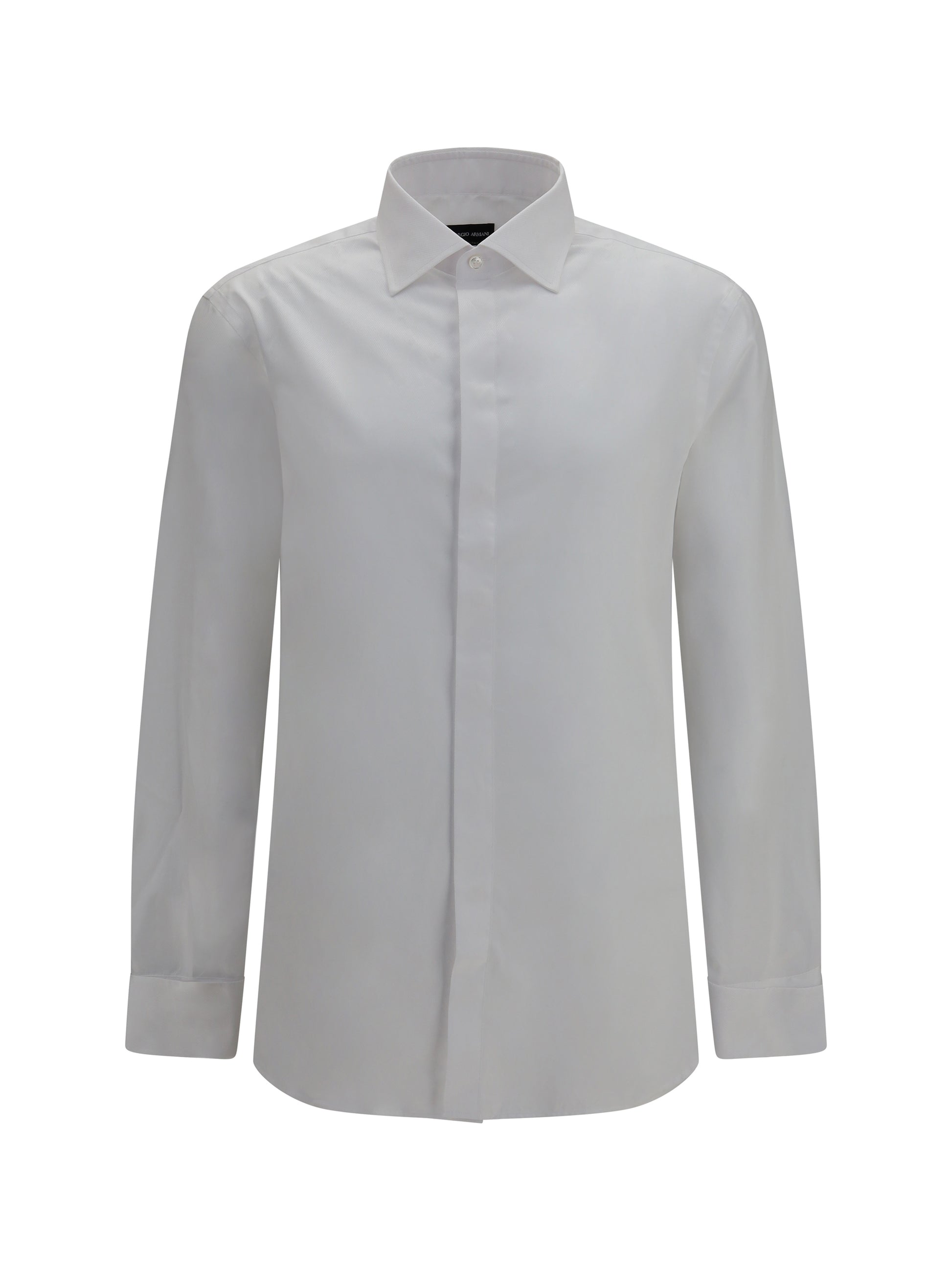 Giorgio Armani Men Shirt In Soft Cotton With French Collar GIORGIO ARMANI