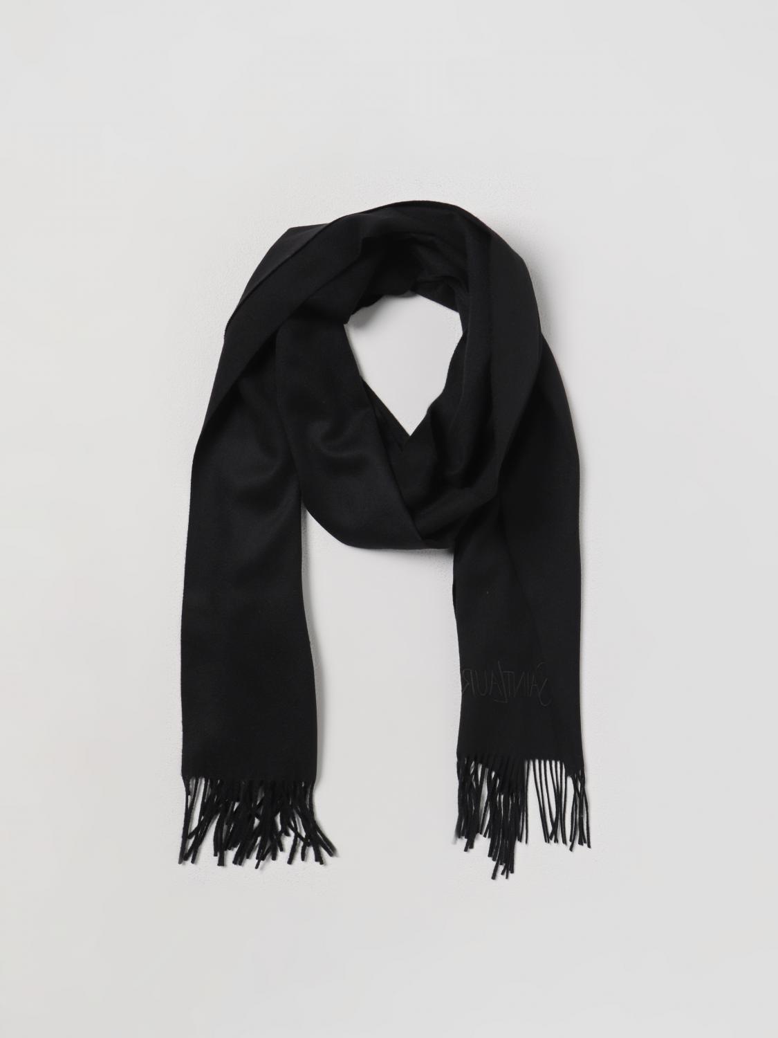 Saint Laurent Scarf Men Black SAINT LAURENT