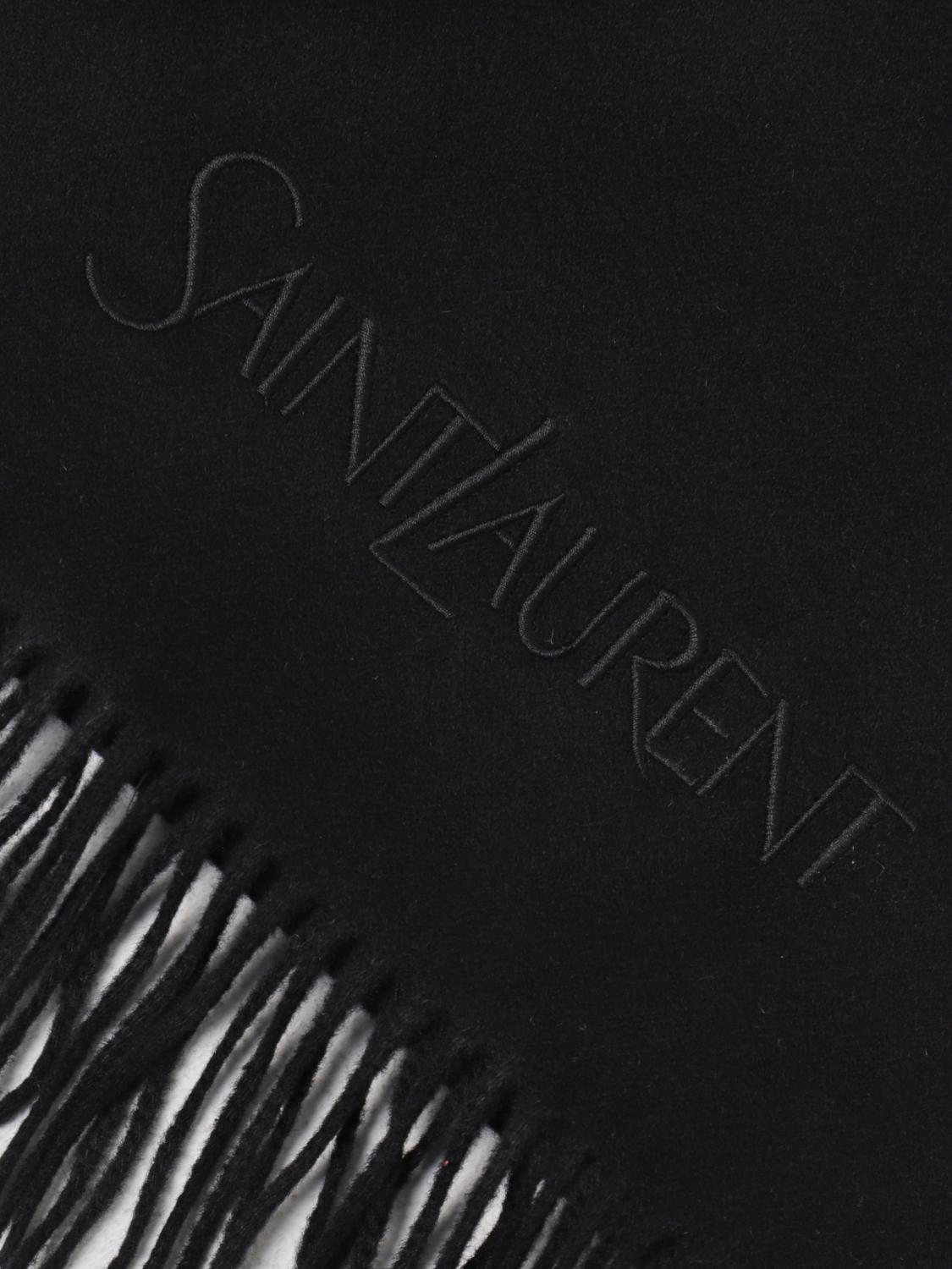 Saint Laurent Scarf Men Black SAINT LAURENT