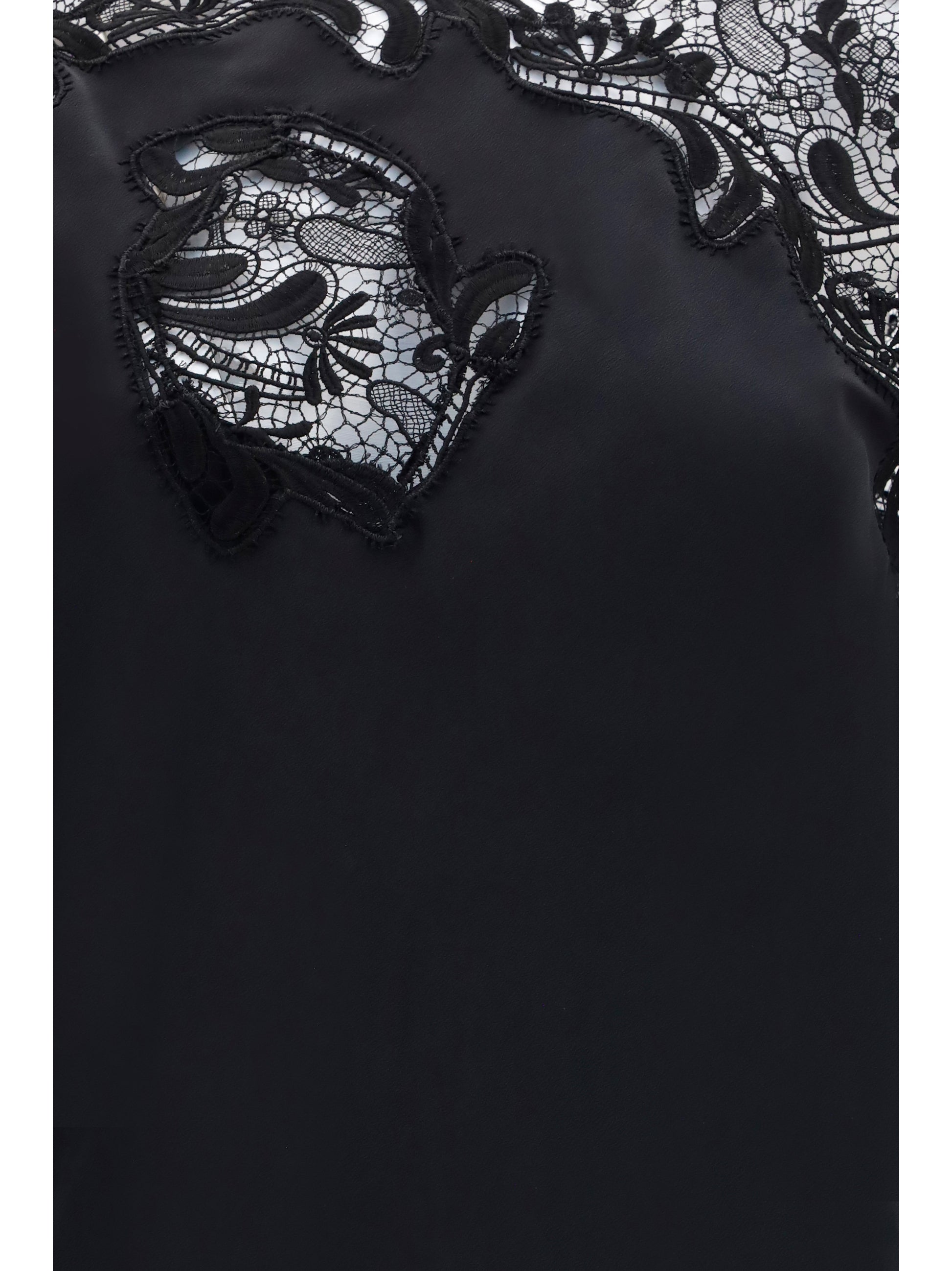 Ferragamo Women Silk Dress With Lace FERRAGAMO