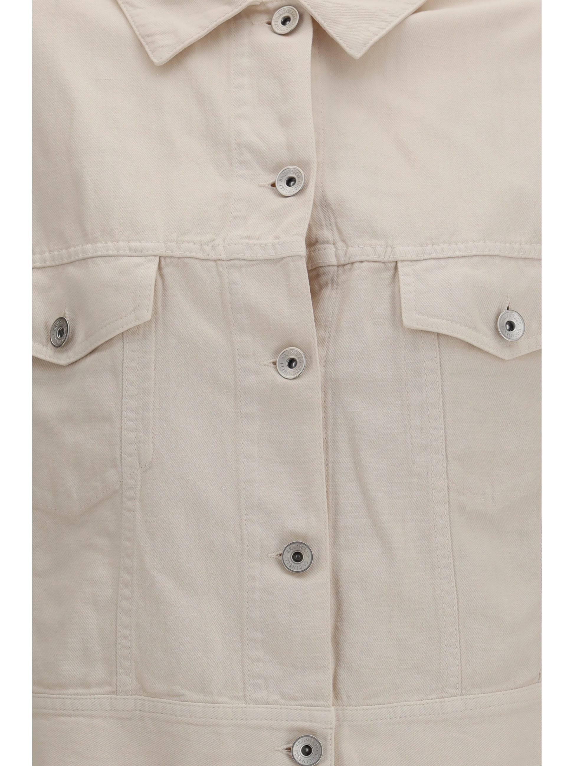 Brunello Cucinelli Women Cotton And Linen Jacket With Monili BRUNELLO CUCINELLI