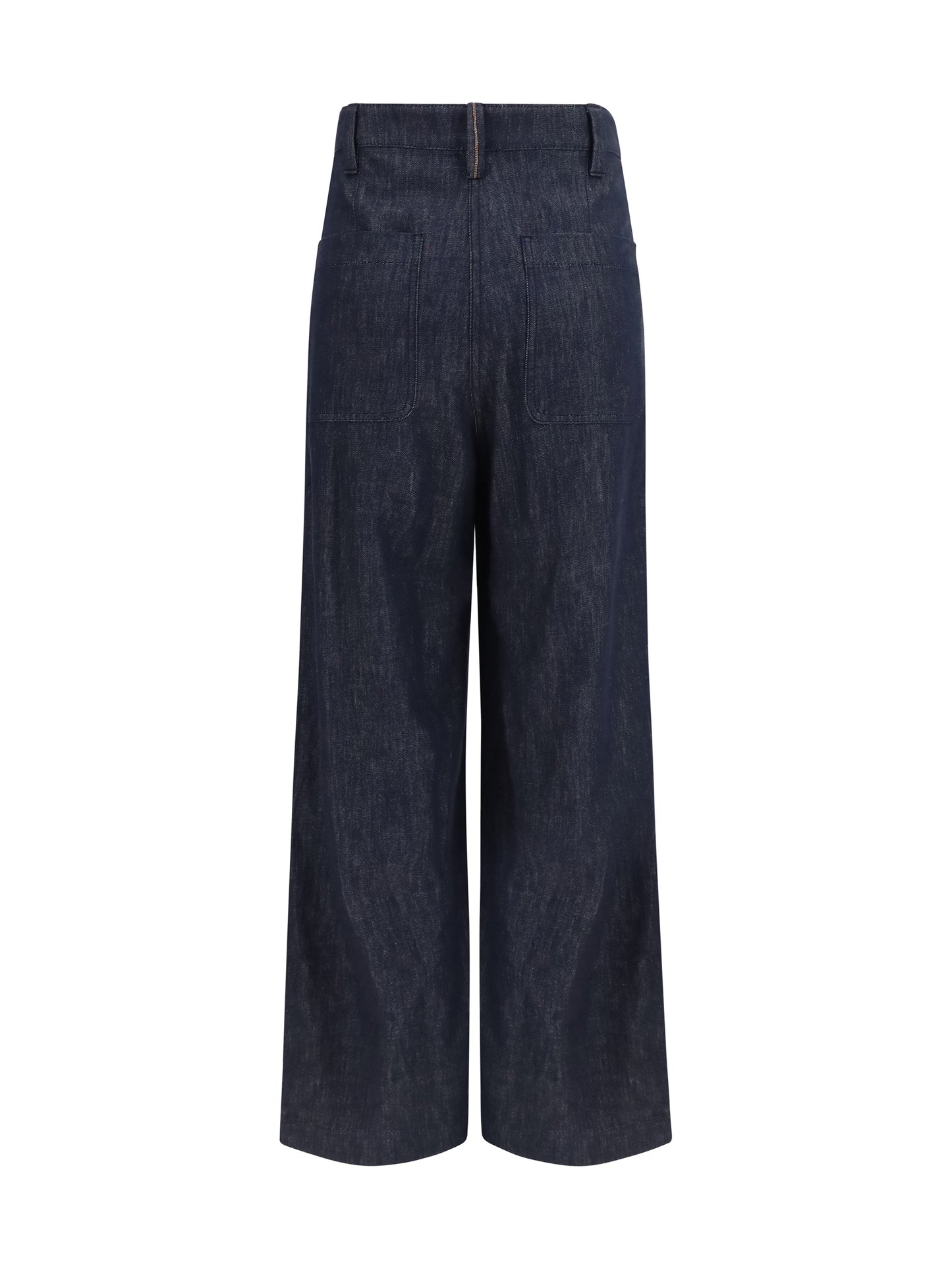 Brunello Cucinelli Women Denim Effect Twill Wide Pants BRUNELLO CUCINELLI