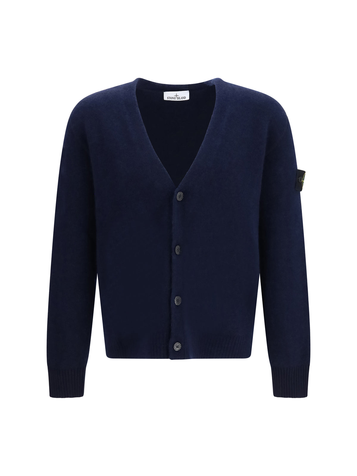 Stone Island Men Alpaca And Wool-Blend V-Neck Cardigan STONE ISLAND