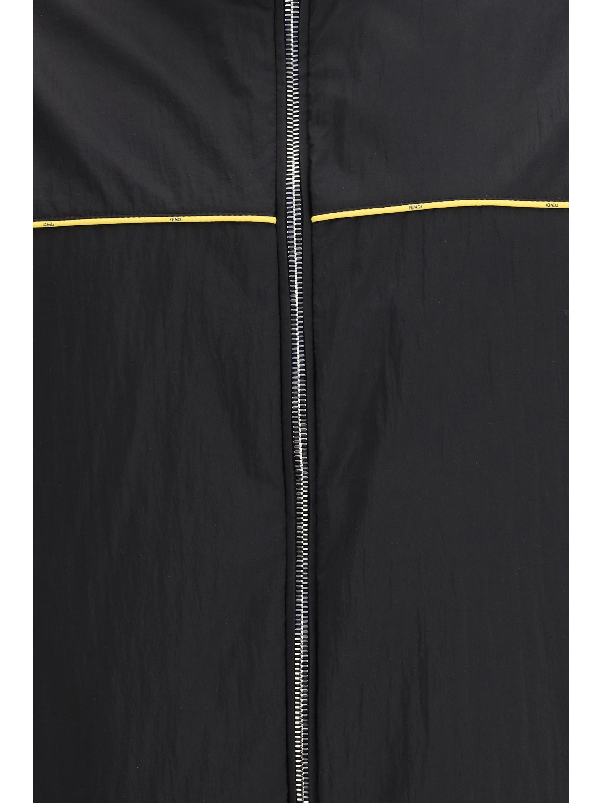 Fendi Men Ff Jacquard Zipped Reversible Windbreaker FENDI