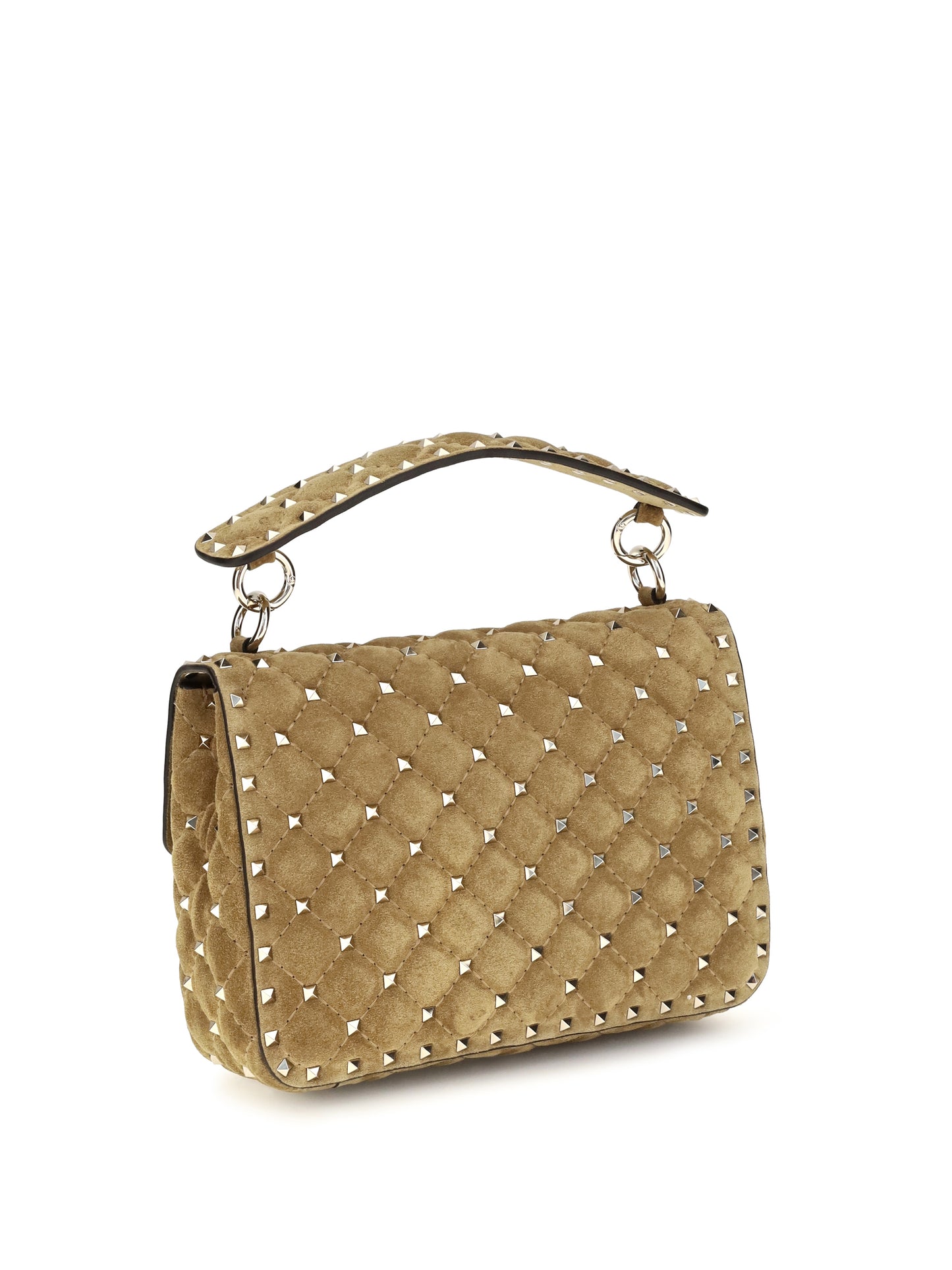 Valentino Garavani Women Medium Rockstud Spike Suede Top Handle Bag VALENTINO GARAVANI