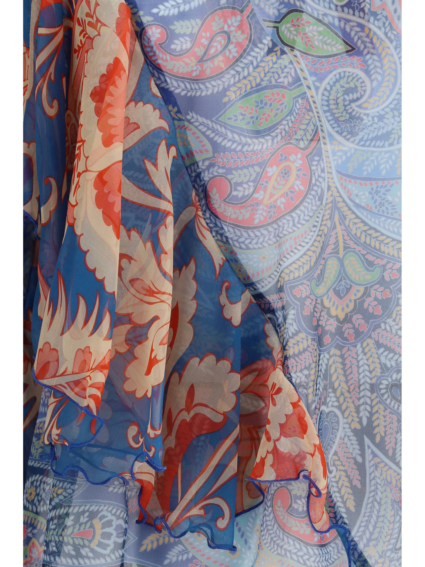 Etro Women Long-Sleeve Silk Shirt With Ruffles And Floral Motif ETRO