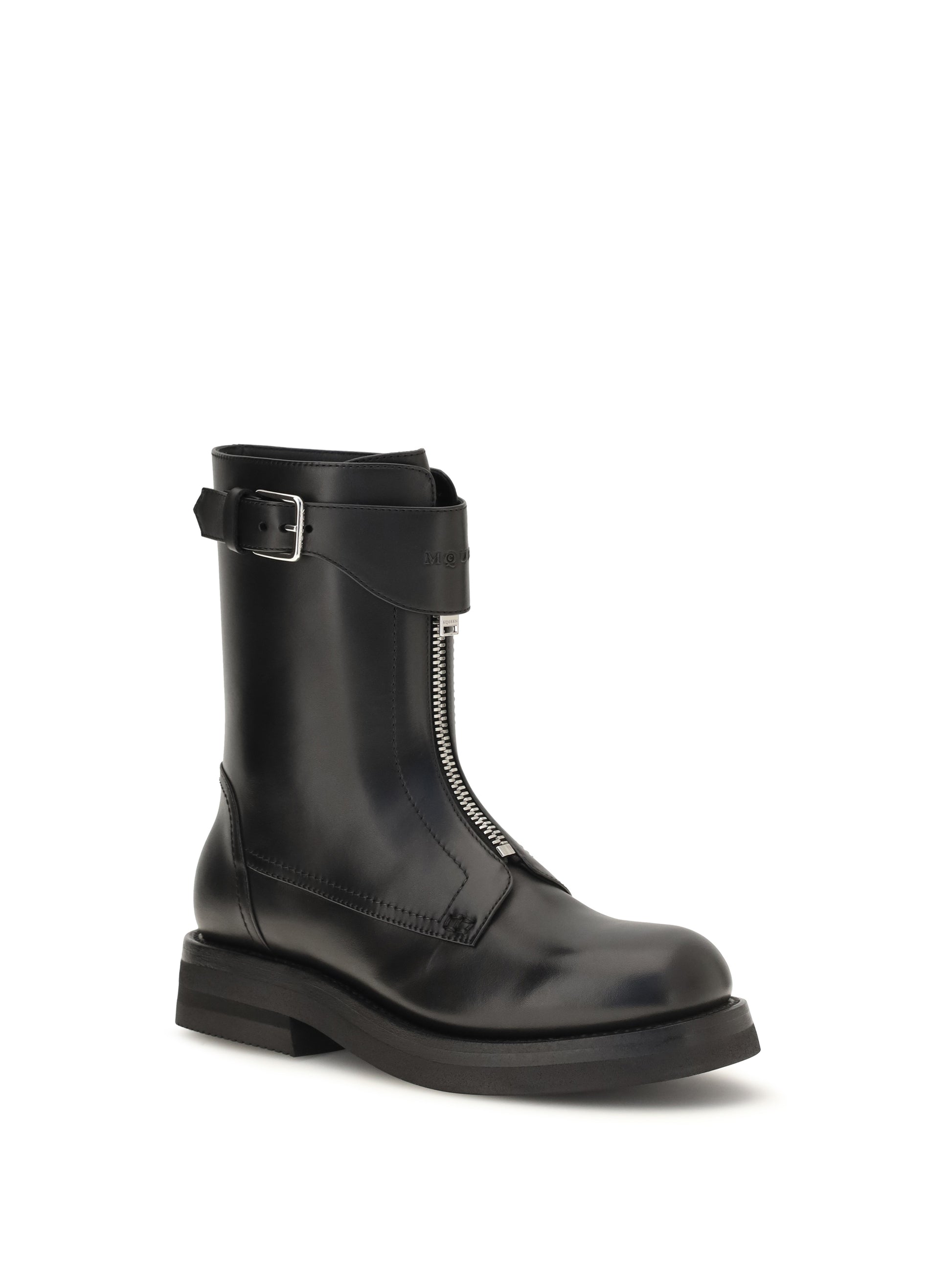 Alexander Mcqueen Women Leather Boots ALEXANDER MCQUEEN
