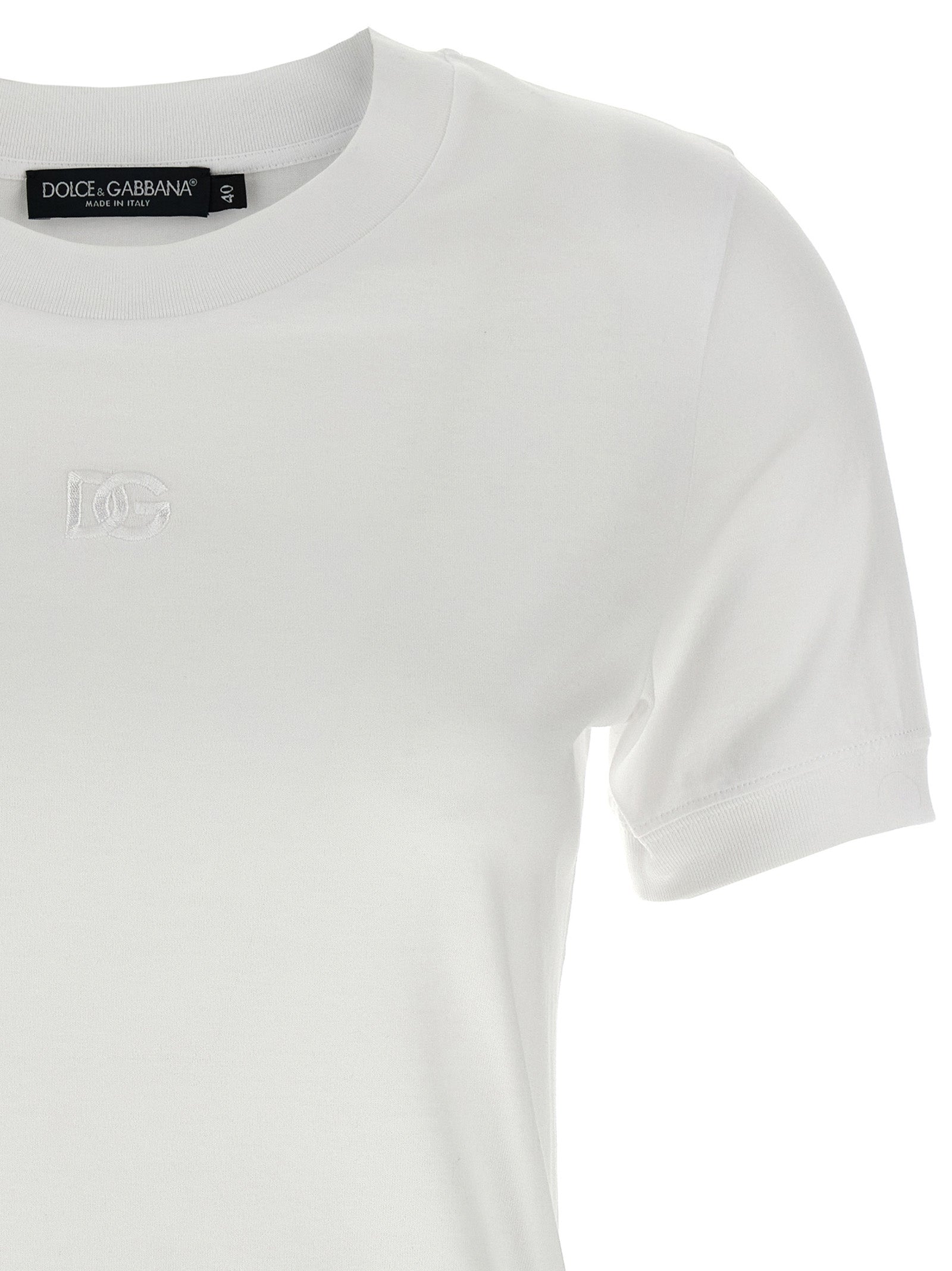 Dolce & Gabbana Women Logo Embroidery T-Shirt DOLCE & GABBANA