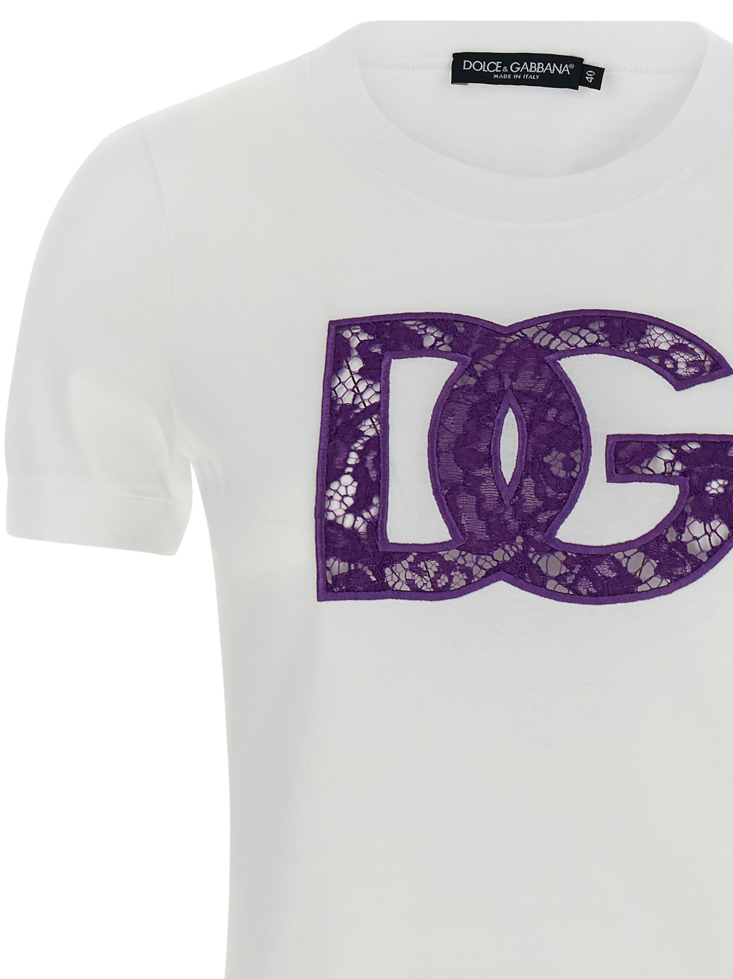 Dolce & Gabbana Women Lace T-Shirt DOLCE & GABBANA