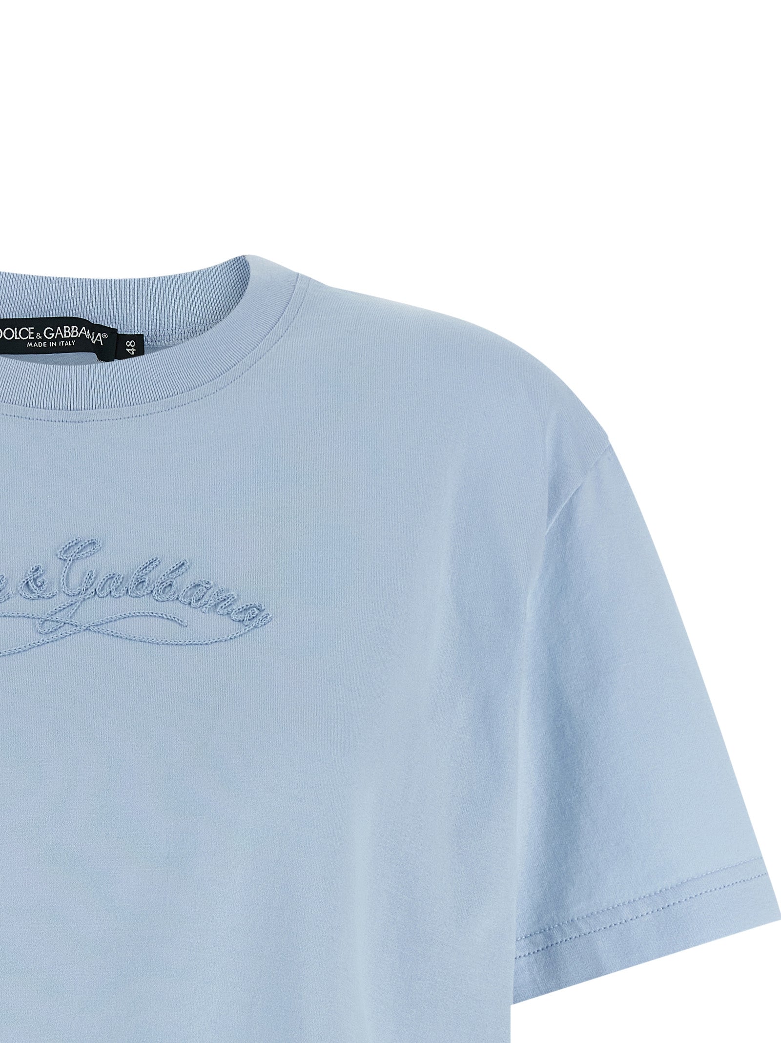 Dolce & Gabbana Women Chain Embroidery T-Shirt DOLCE & GABBANA