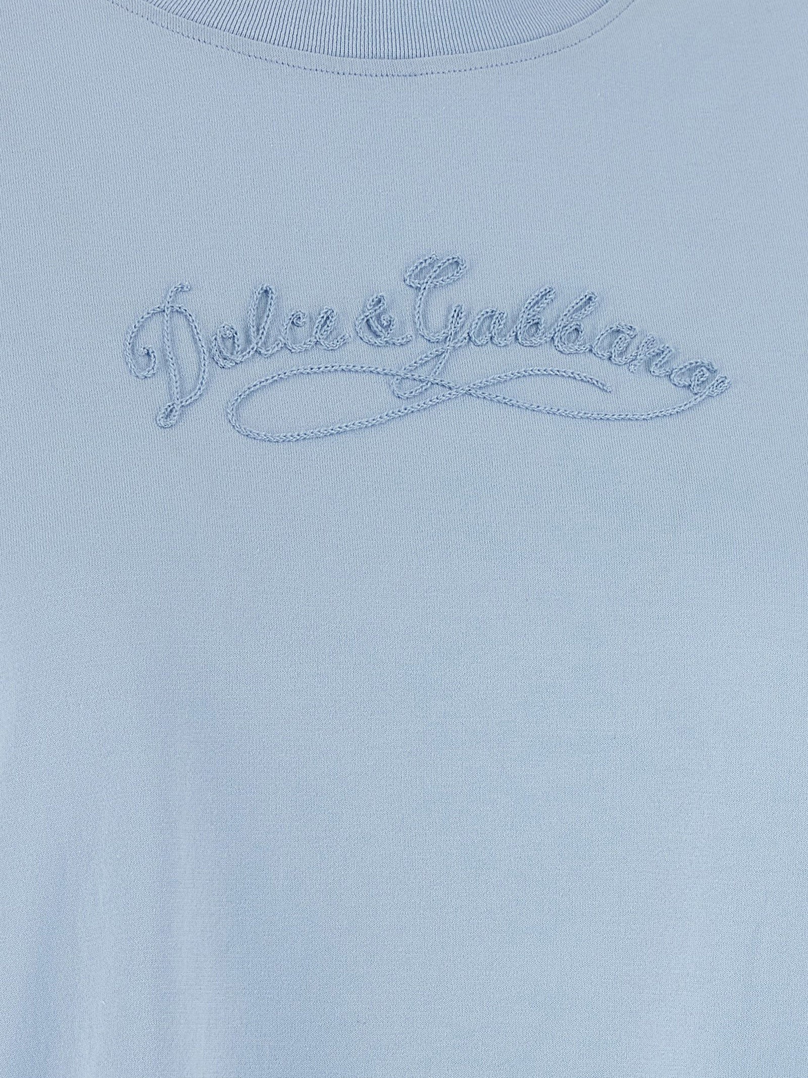 Dolce & Gabbana Women Chain Embroidery T-Shirt DOLCE & GABBANA