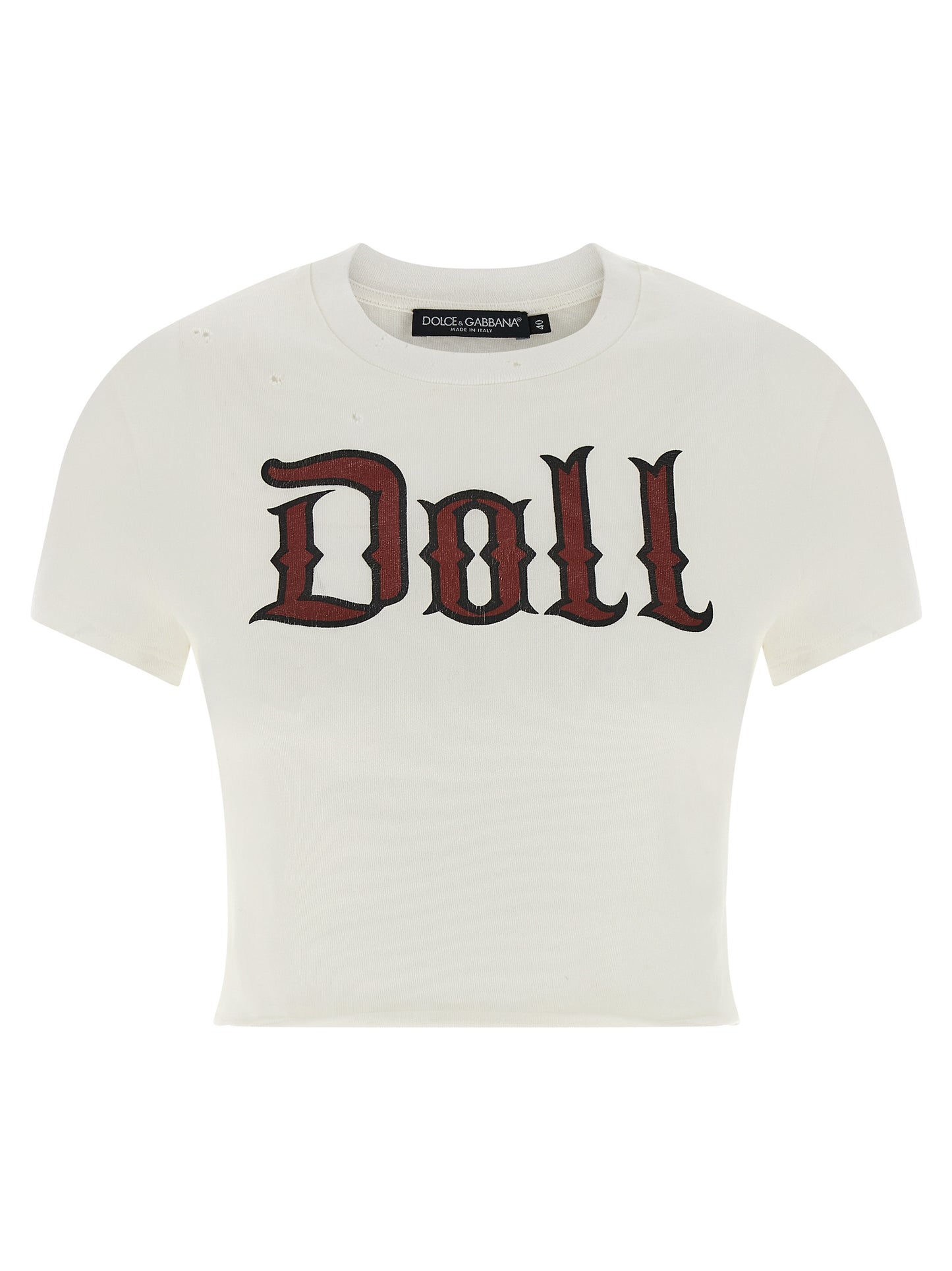 Dolce & Gabbana Women Used Effect Cotton T-Shirt DOLCE & GABBANA