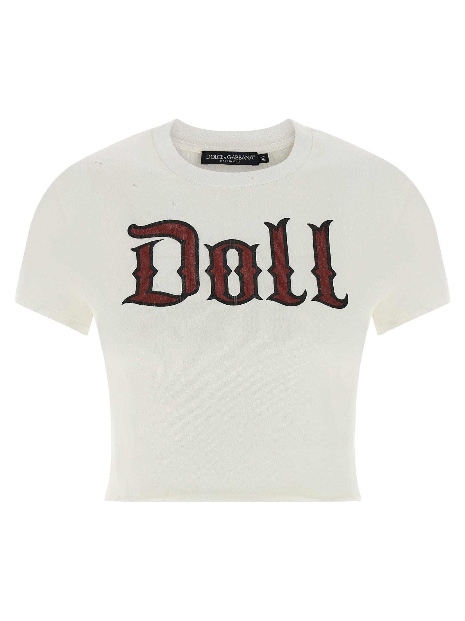 Dolce & Gabbana Women Used Effect Cotton T-Shirt DOLCE & GABBANA