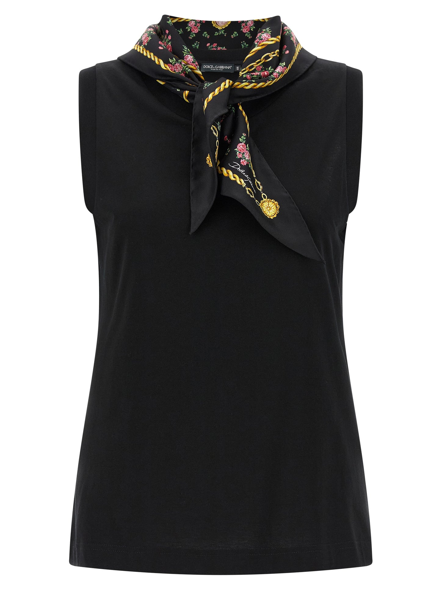 Dolce & Gabbana Women T-Shirt With Scarf DOLCE & GABBANA