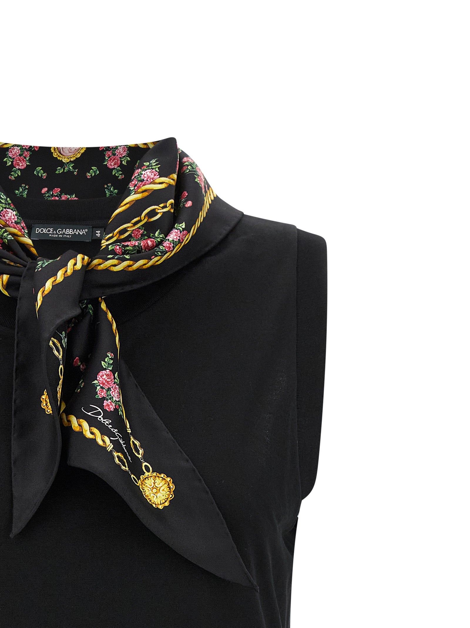 Dolce & Gabbana Women T-Shirt With Scarf DOLCE & GABBANA