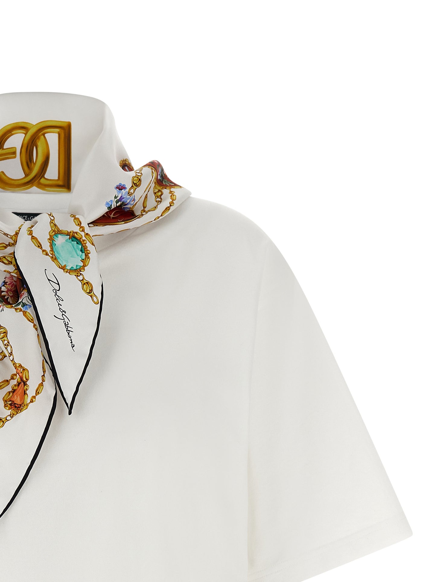 Dolce & Gabbana Women T-Shirt With Scarf DOLCE & GABBANA