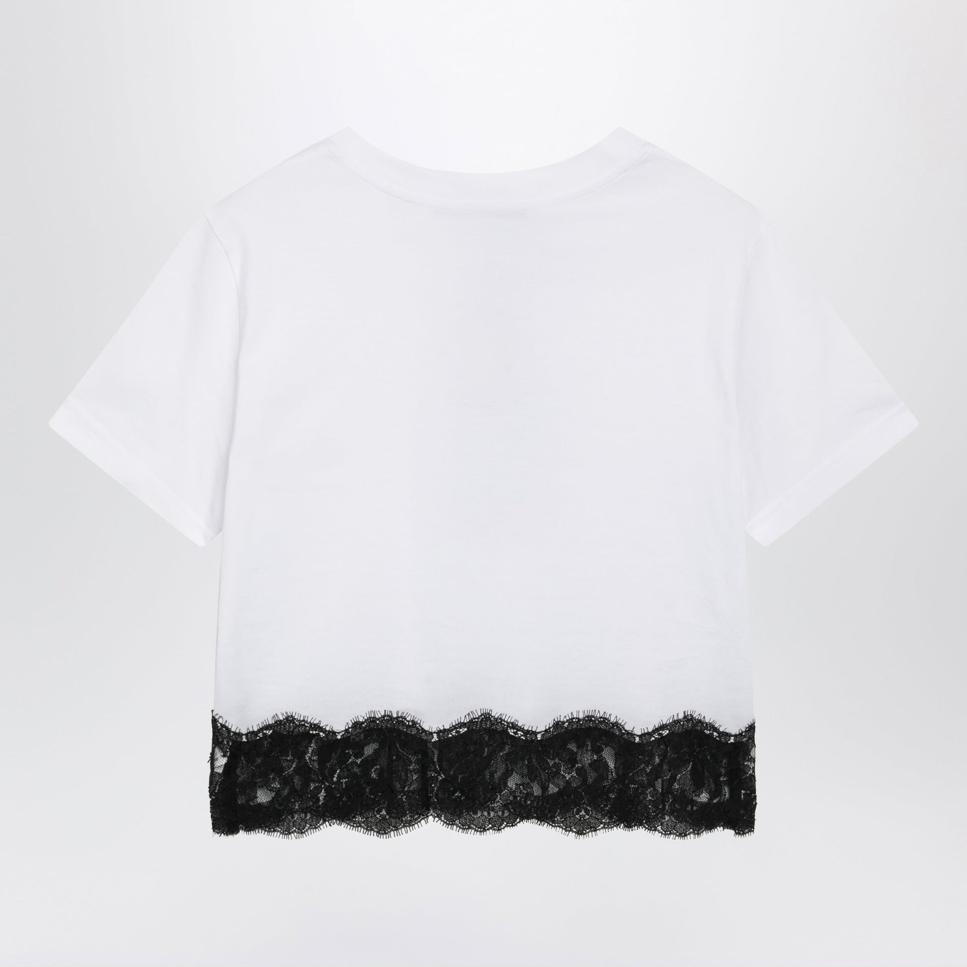 Dolce&Gabbana White Jersey T-Shirt With Lace Women DOLCE & GABBANA